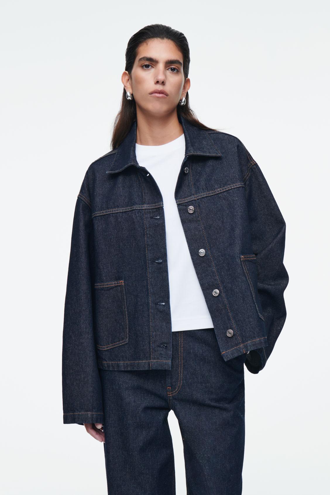 COS Raw Denim Jacket in Blue | Lyst