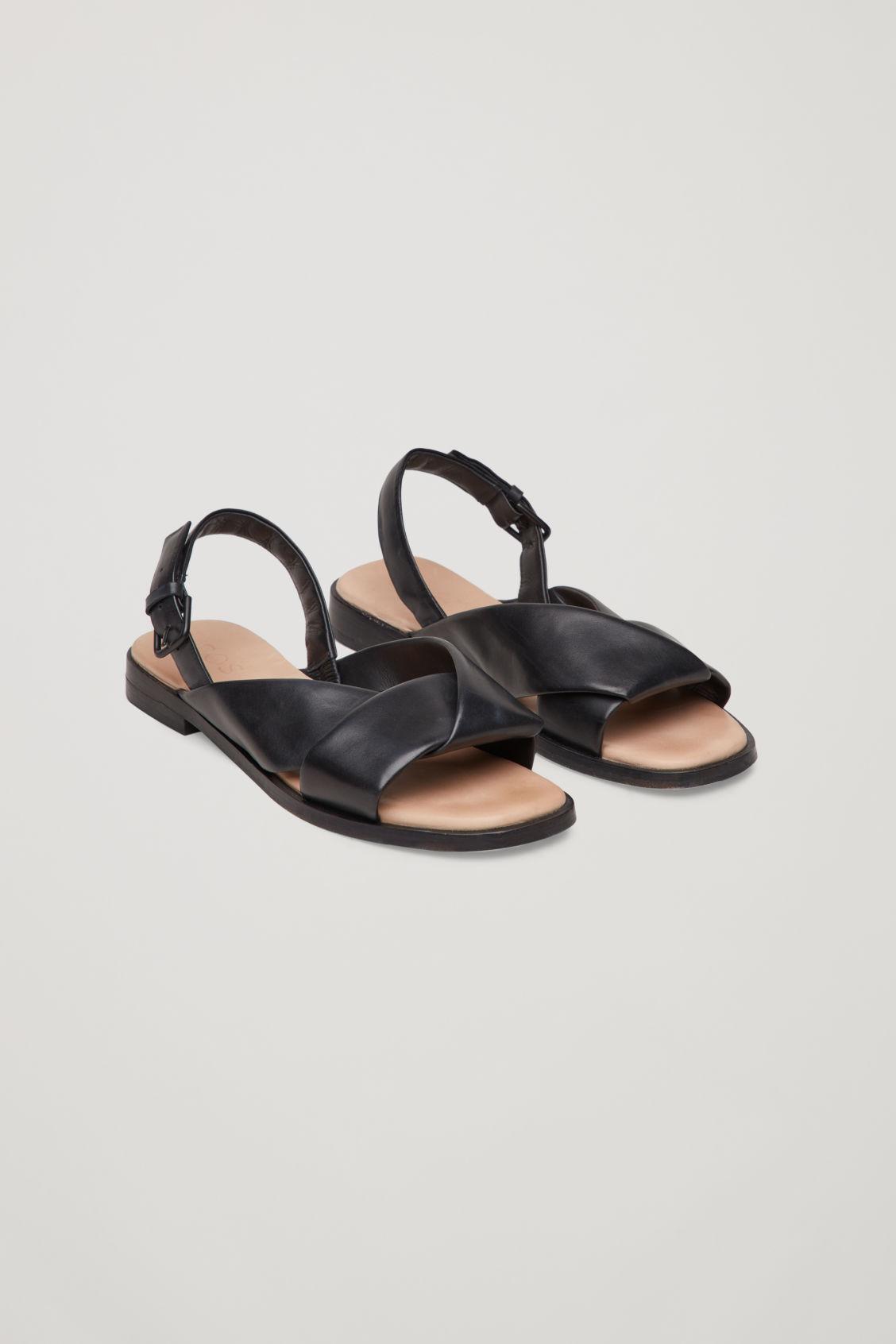 cos leather strap sandals