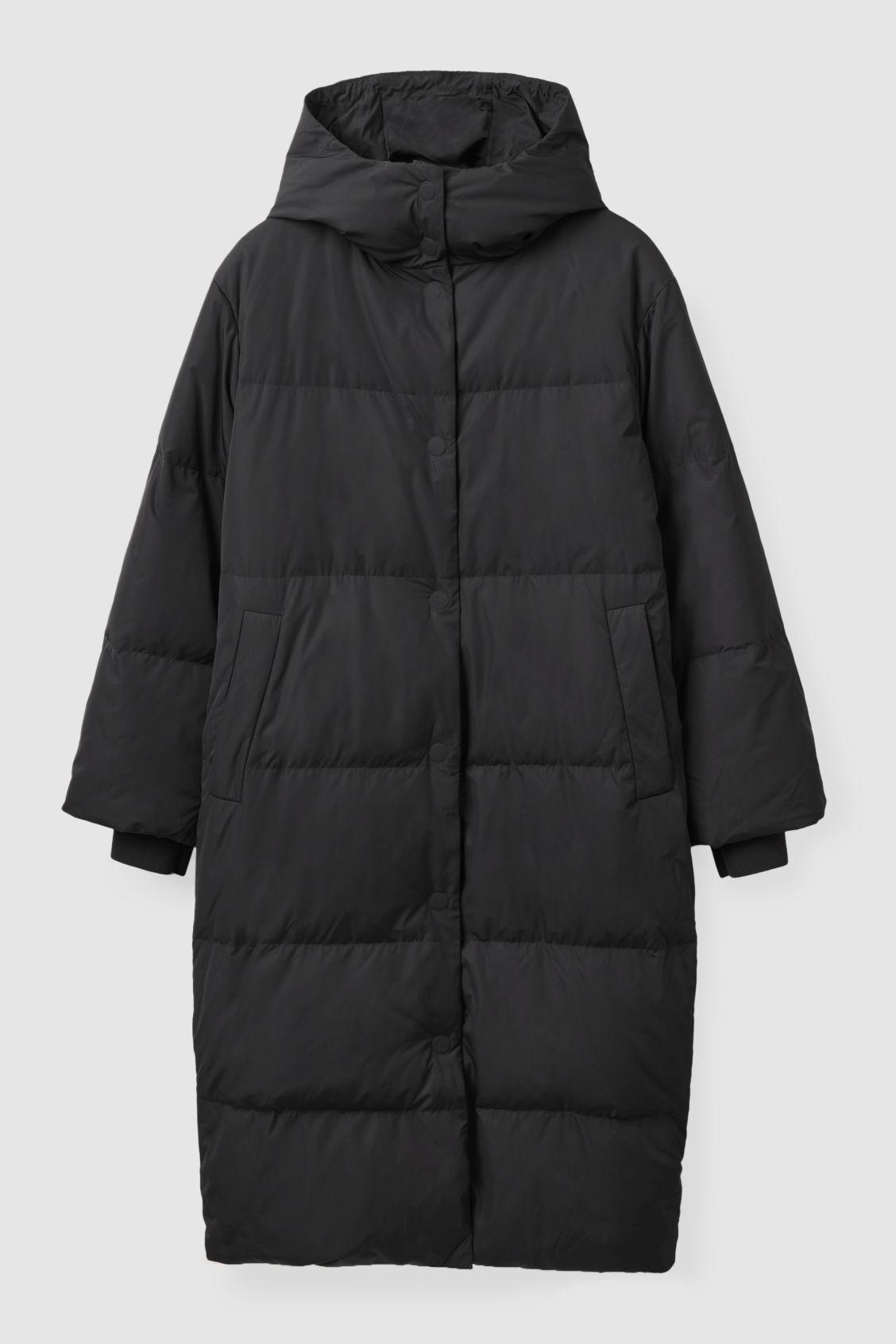 COS Redown Heavyweight Puffer Coat in Black Lyst