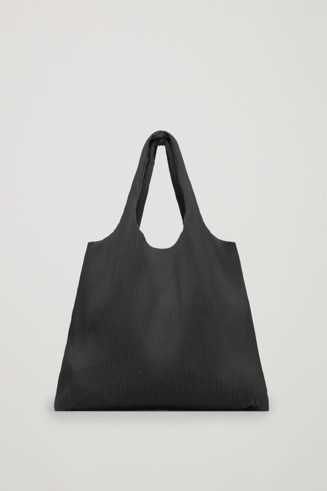 Pleated fabric shopper deals