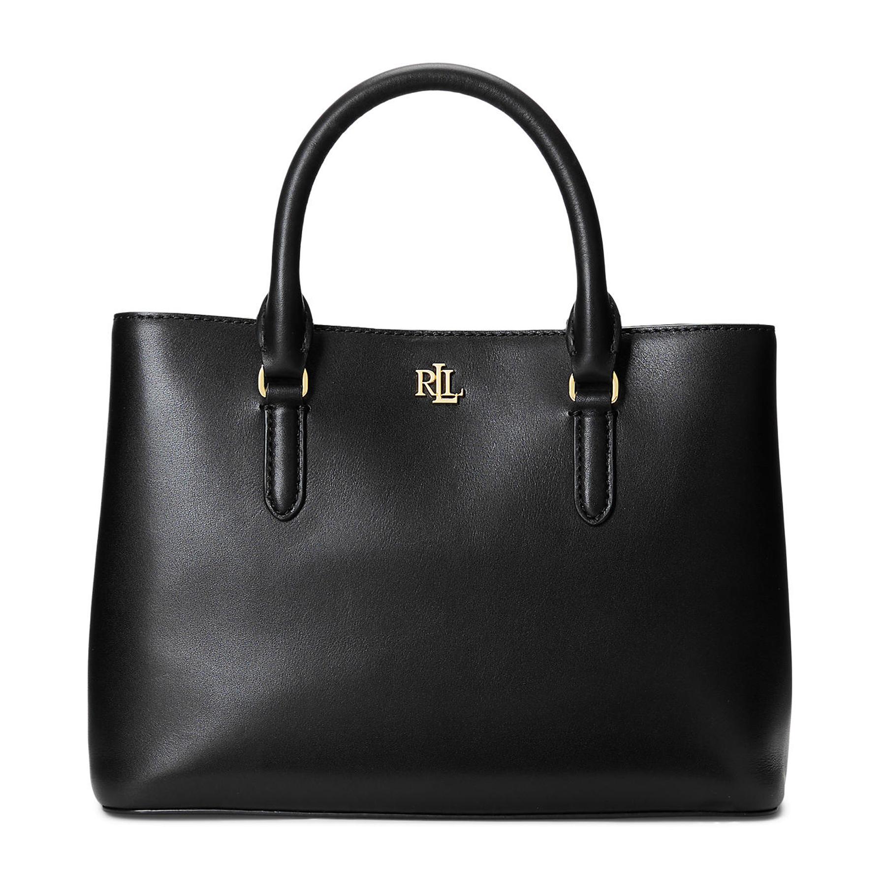 Lauren by Ralph Lauren Leather Small Marcy Satchel Handbag in Black Lyst
