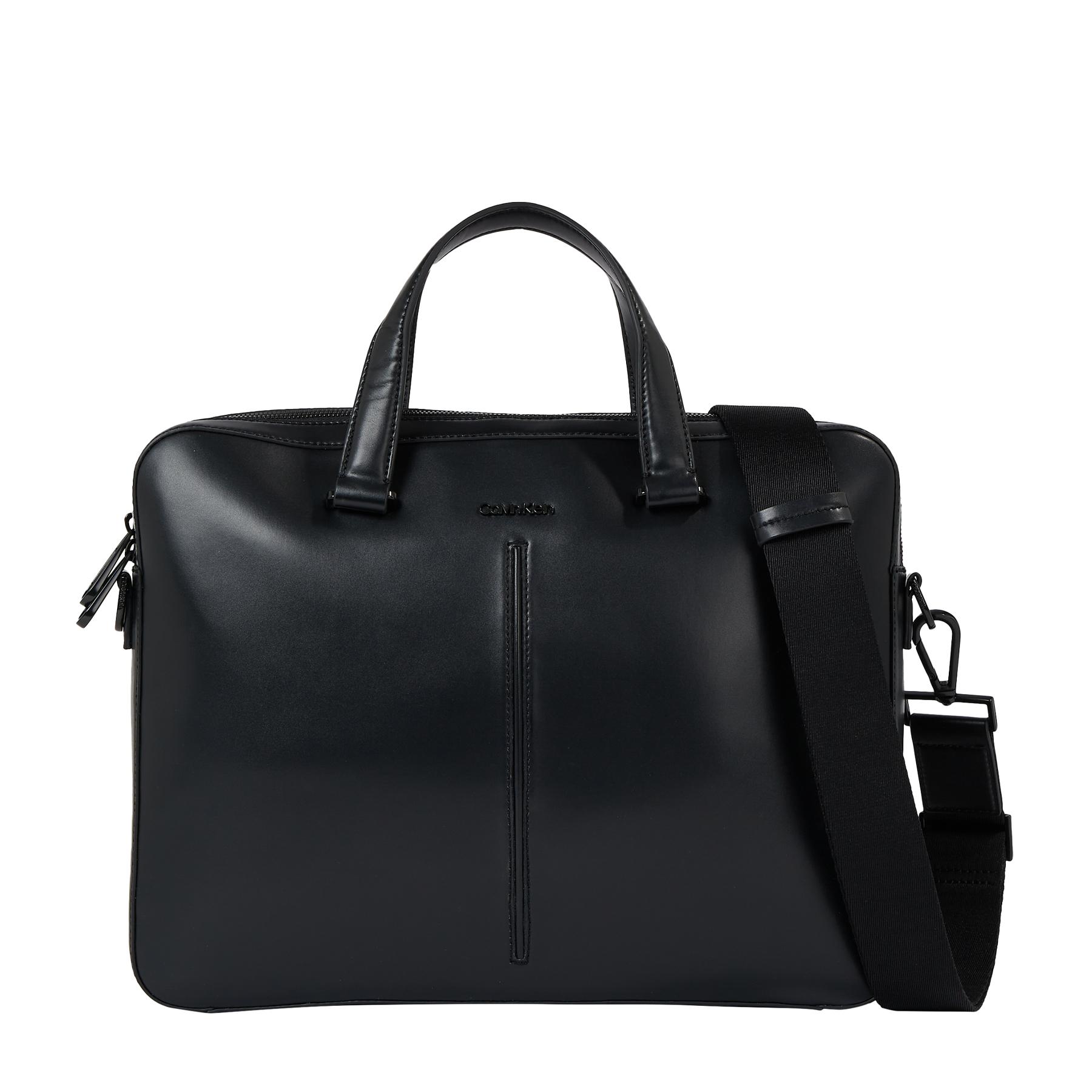 Calvin Klein Median Slim Laptop Bag Briefcase in Black for Men | Lyst