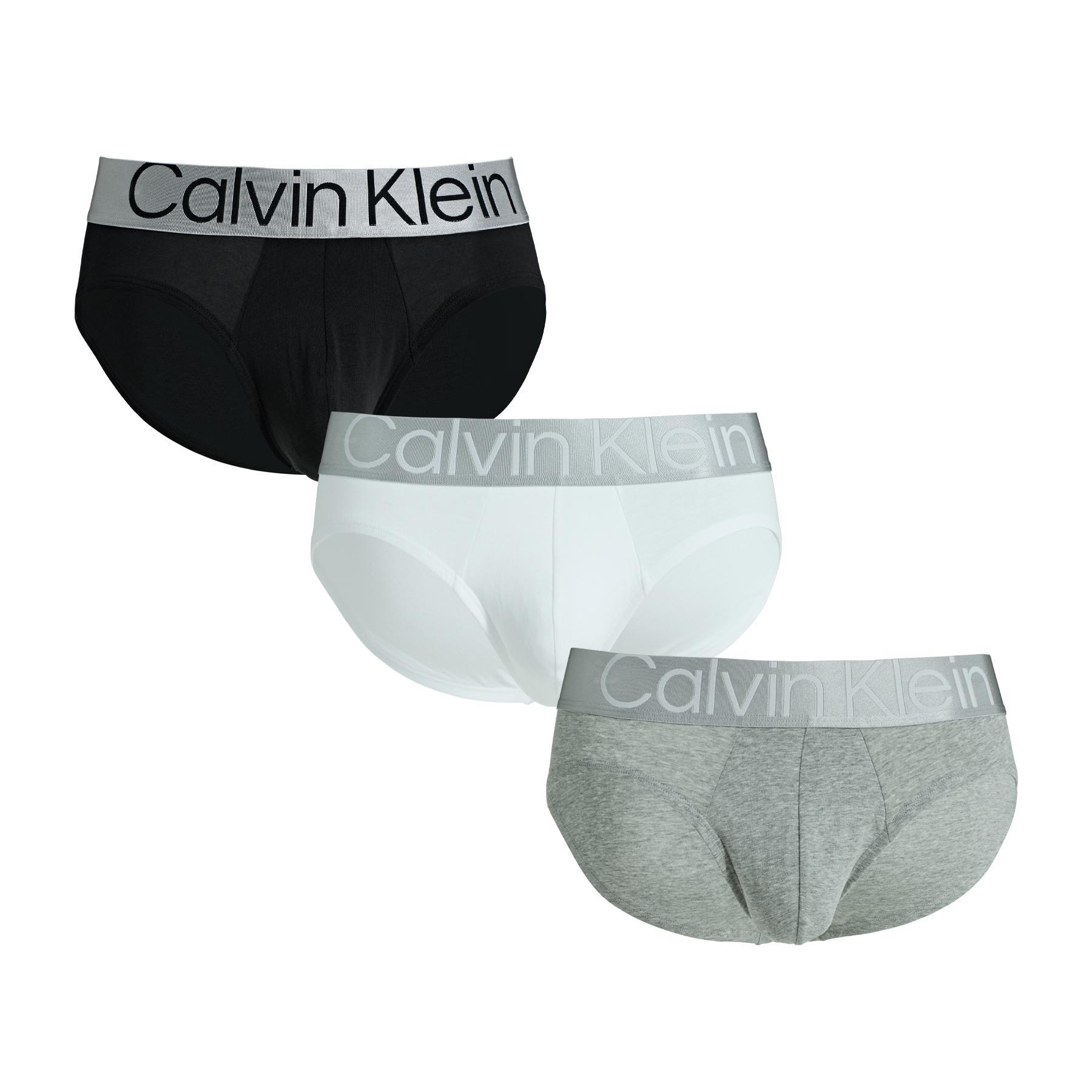 Calvin Klein Steel Cotton Hip Brief 3 Pack Brief in Gray for Men | Lyst