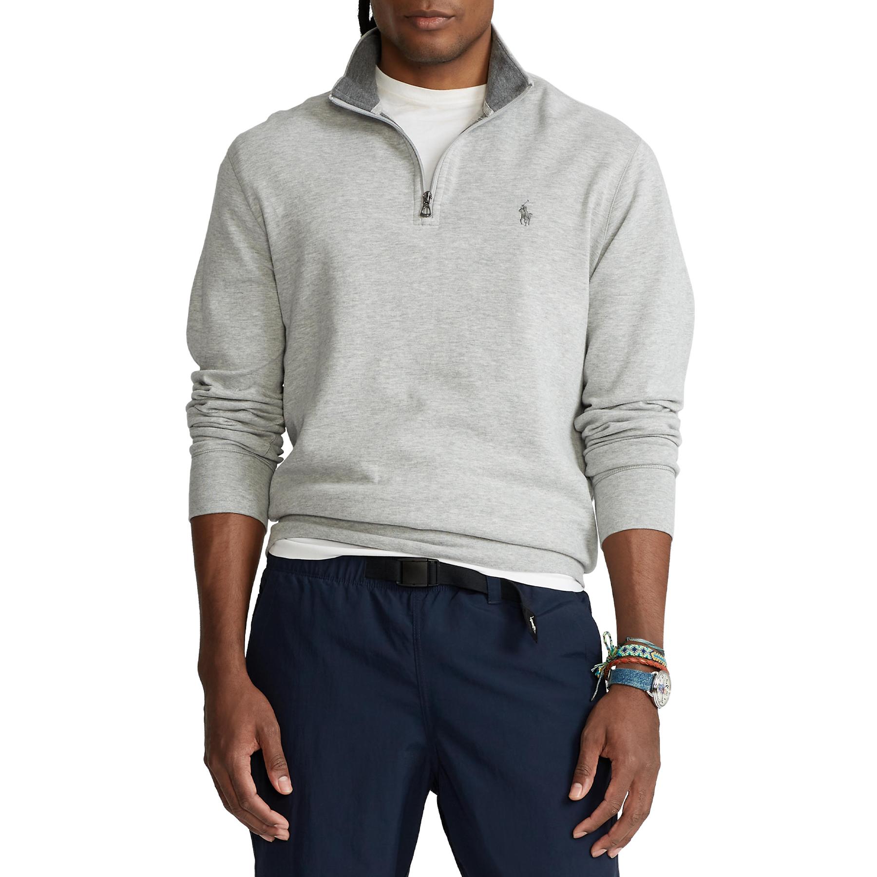 Kampioenschap temperatuur paling Polo Ralph Lauren Luxury Jersey Quarter Zip Sweater in Gray for Men | Lyst