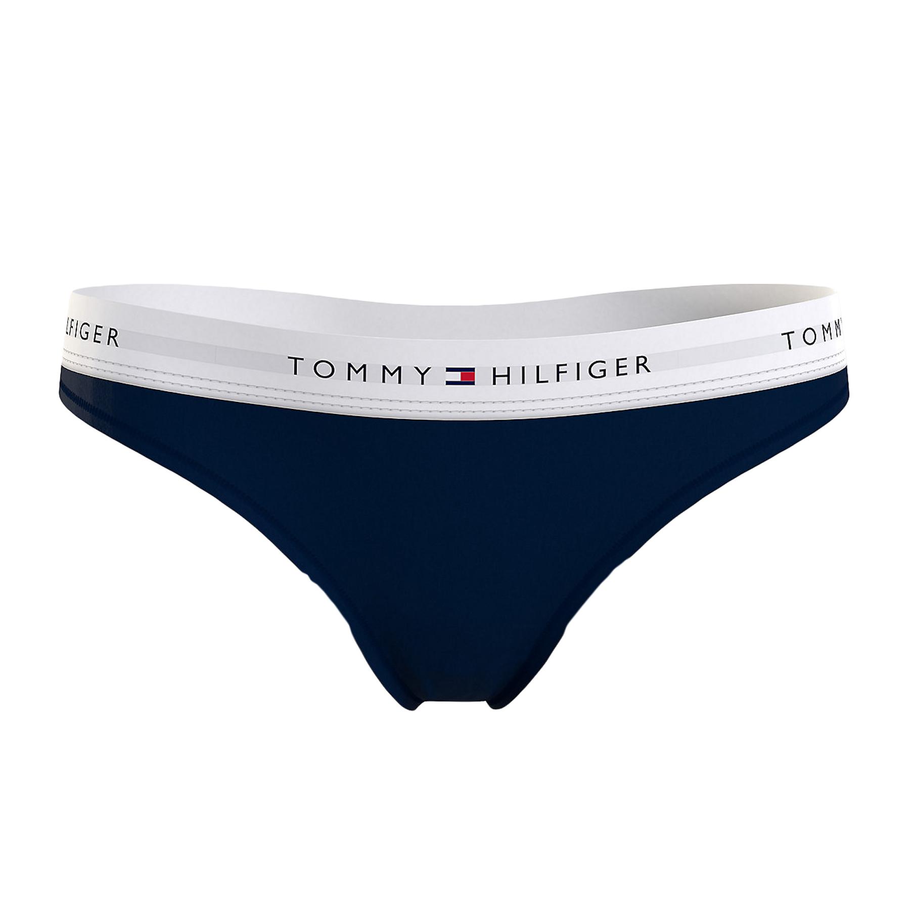 Tommy Hilfiger Icons Logo Waistband Thong in Blue Lyst