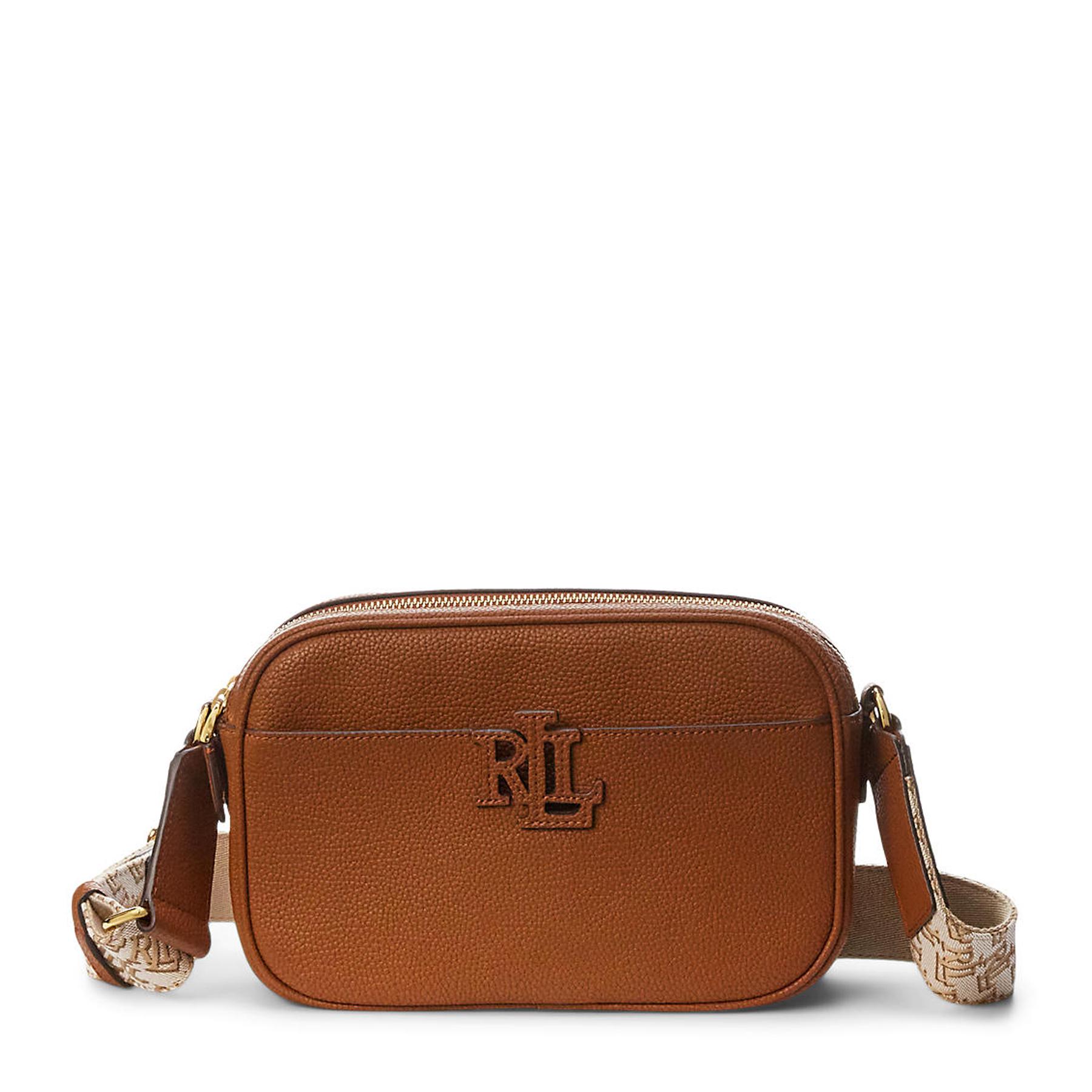 Lauren by Ralph Lauren Pebbled Leather Carrie Crossbody Handbag in Brown |  Lyst