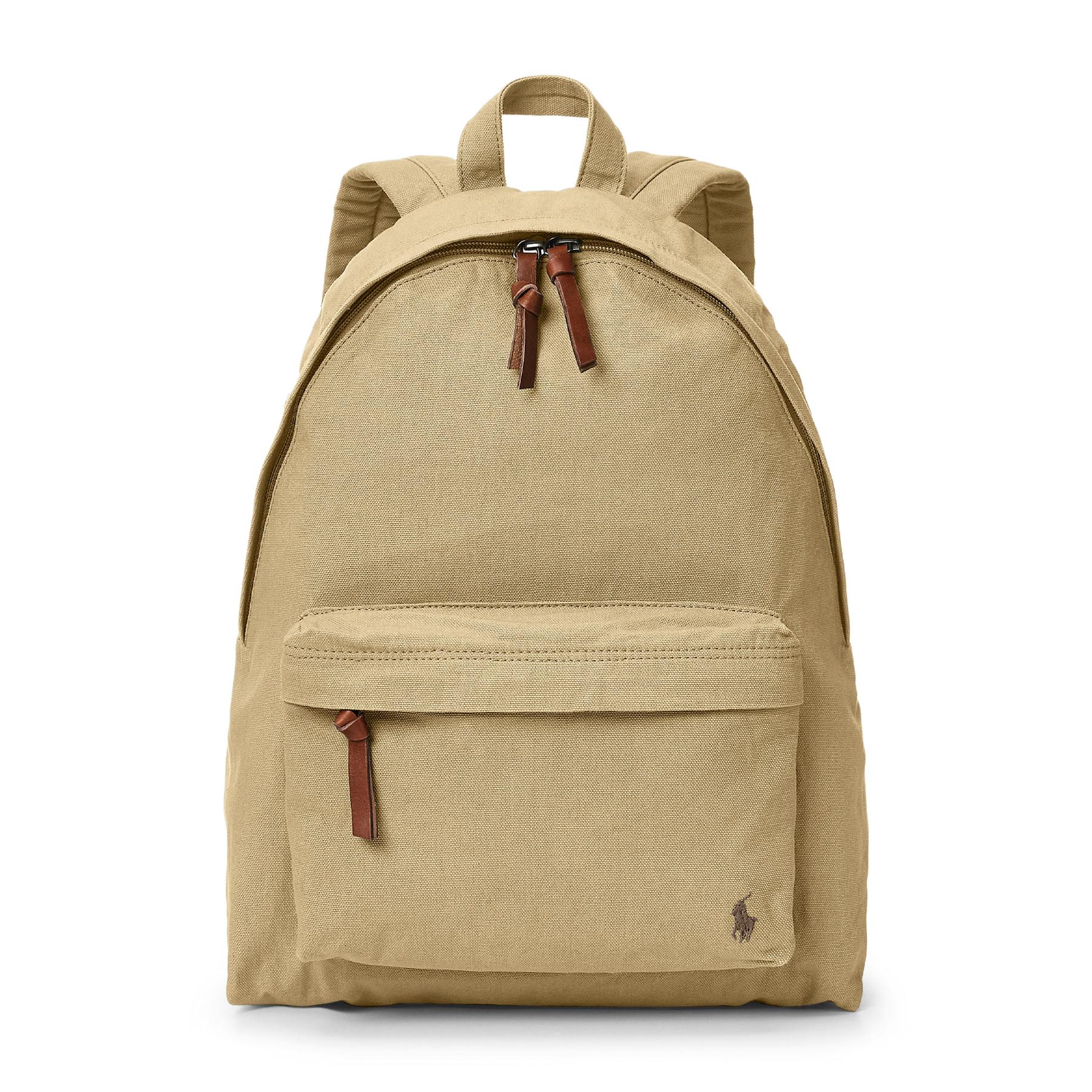 Polo Ralph Lauren Canvas Backpack in Natural for Men | Lyst