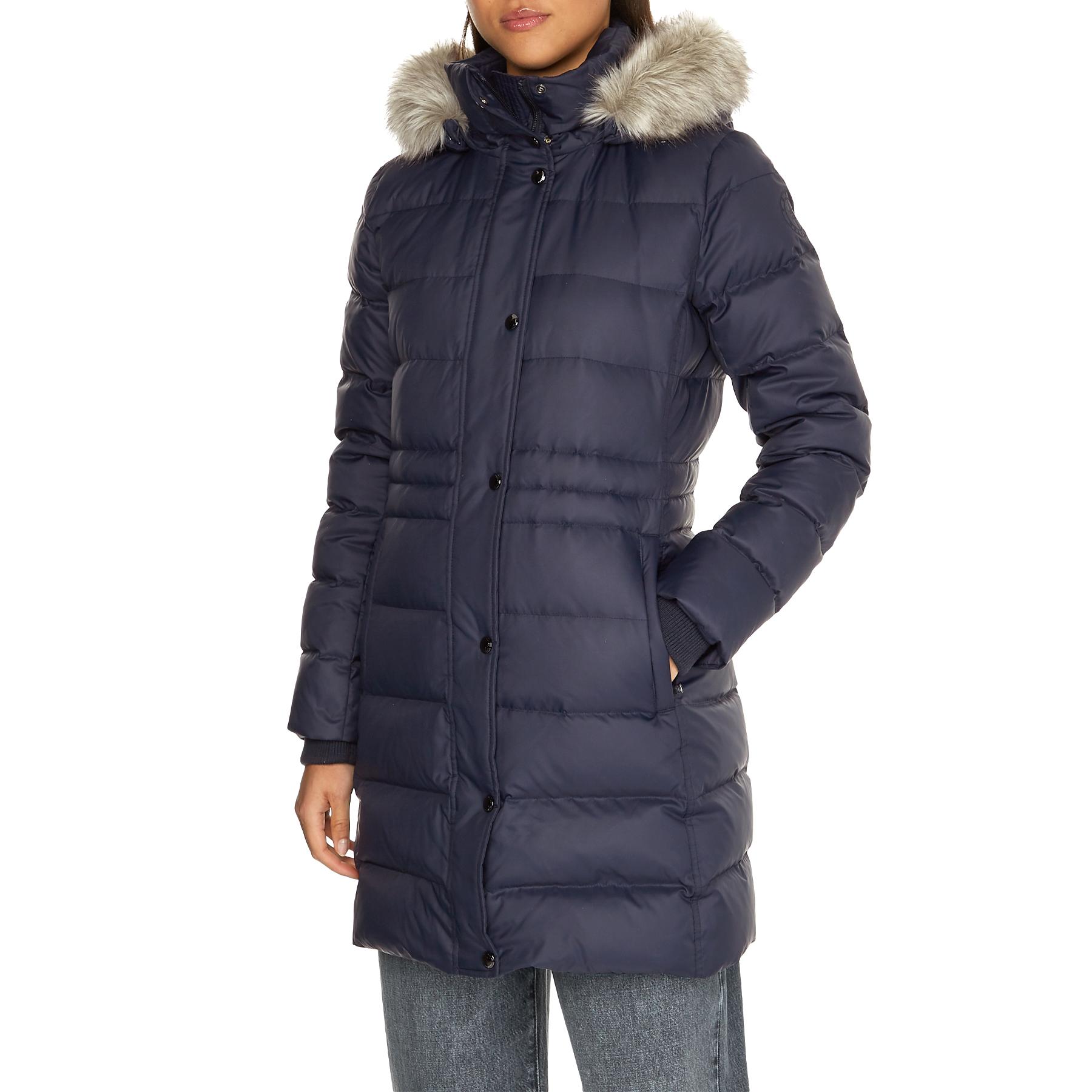 Tommy Hilfiger Tyra With Fur Down Jacket in Blue | Lyst