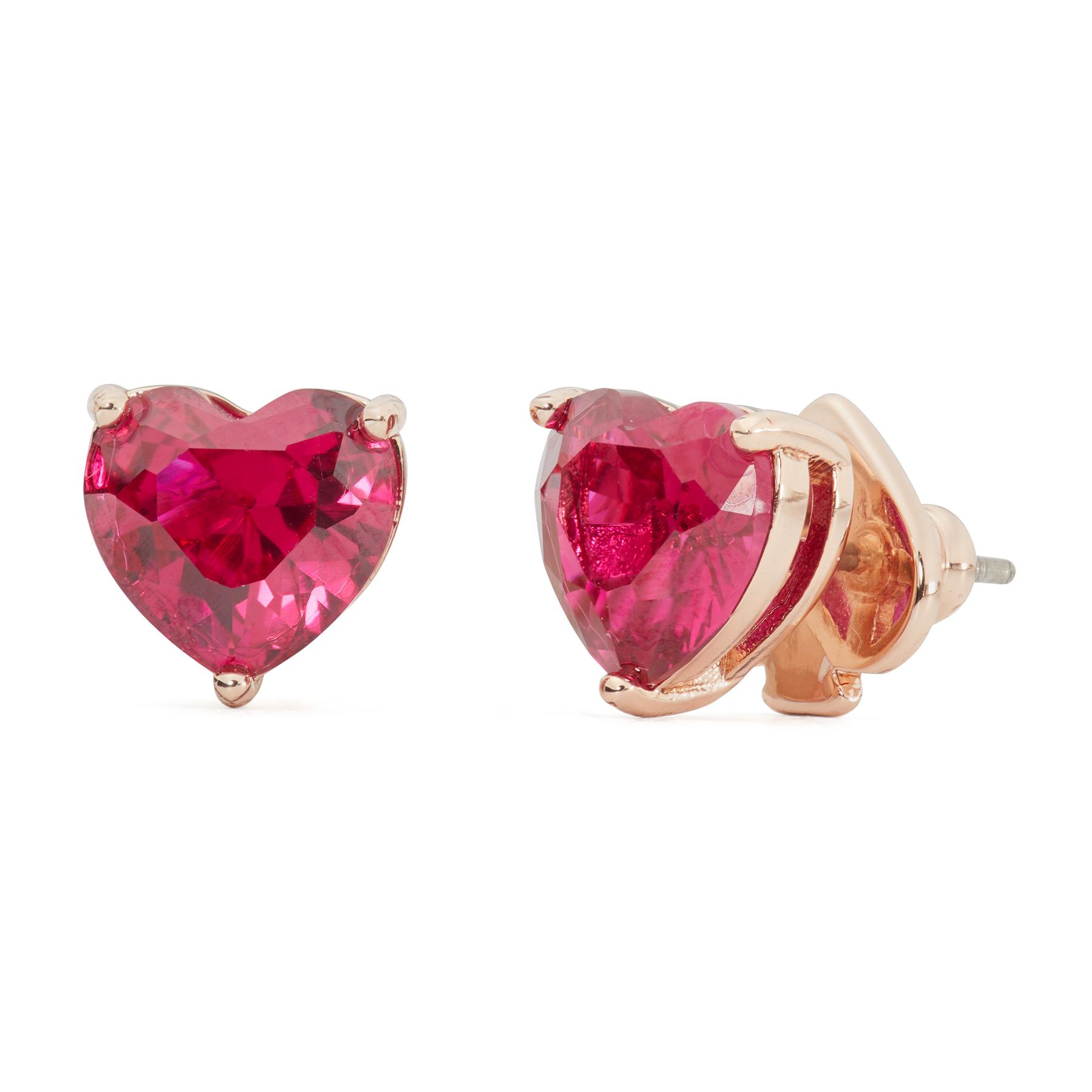 Kate Spade My Love Heart Stud Earrings in Pink | Lyst