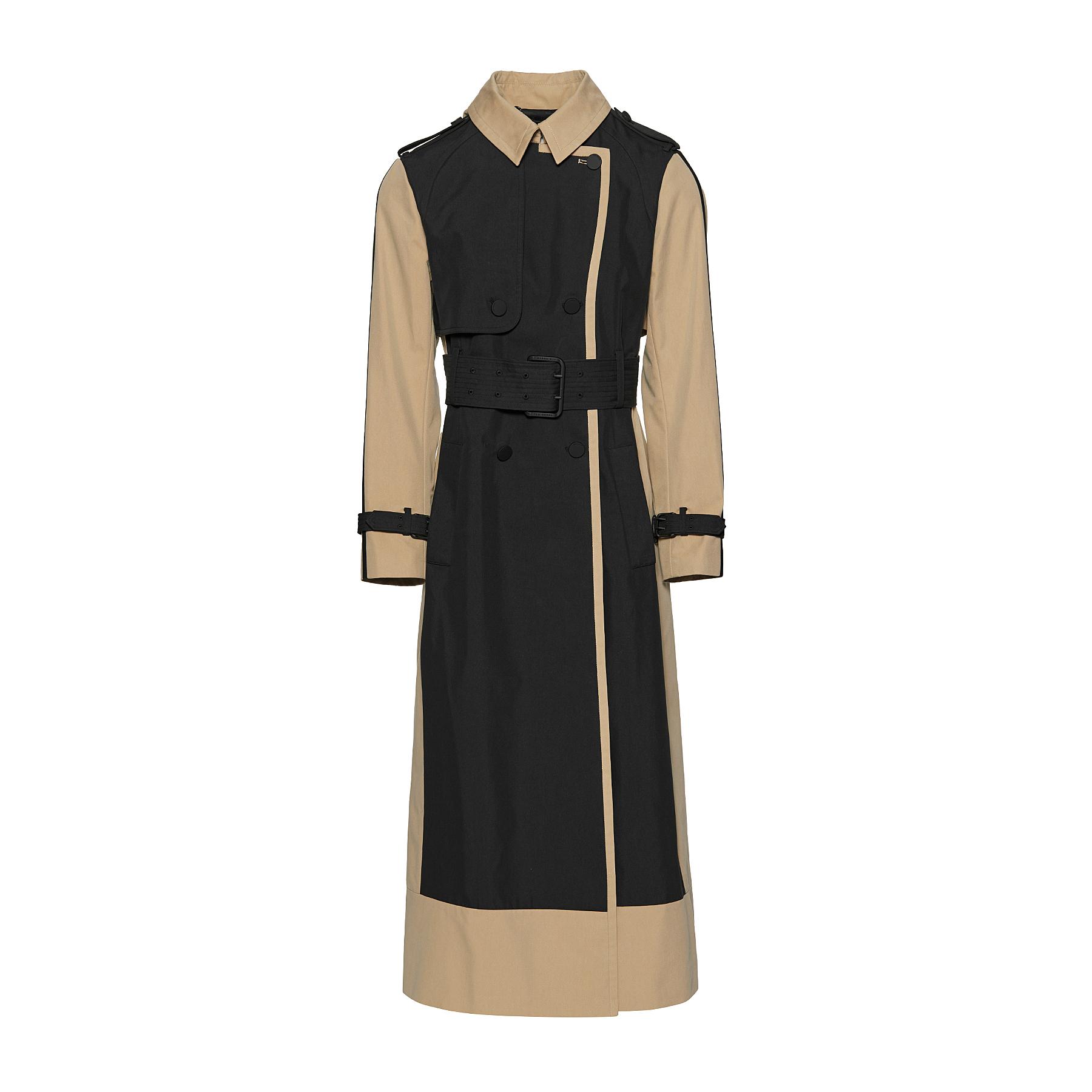 Ted Baker Evei Flood Length Colour Block Trench Jacket in Black | Lyst