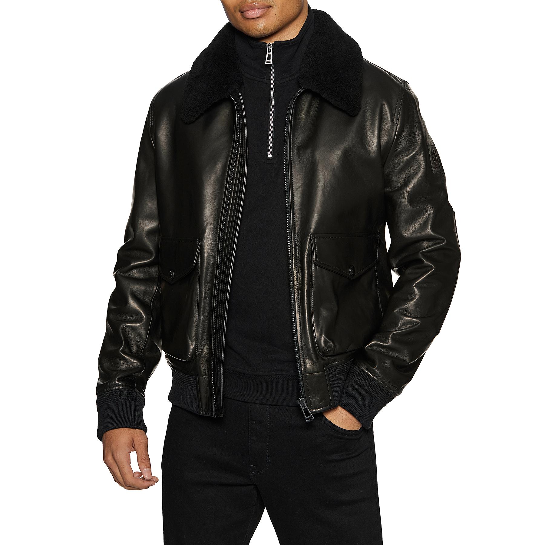 Belstaff Chart Leather Jacket in Black for Men | Lyst UK