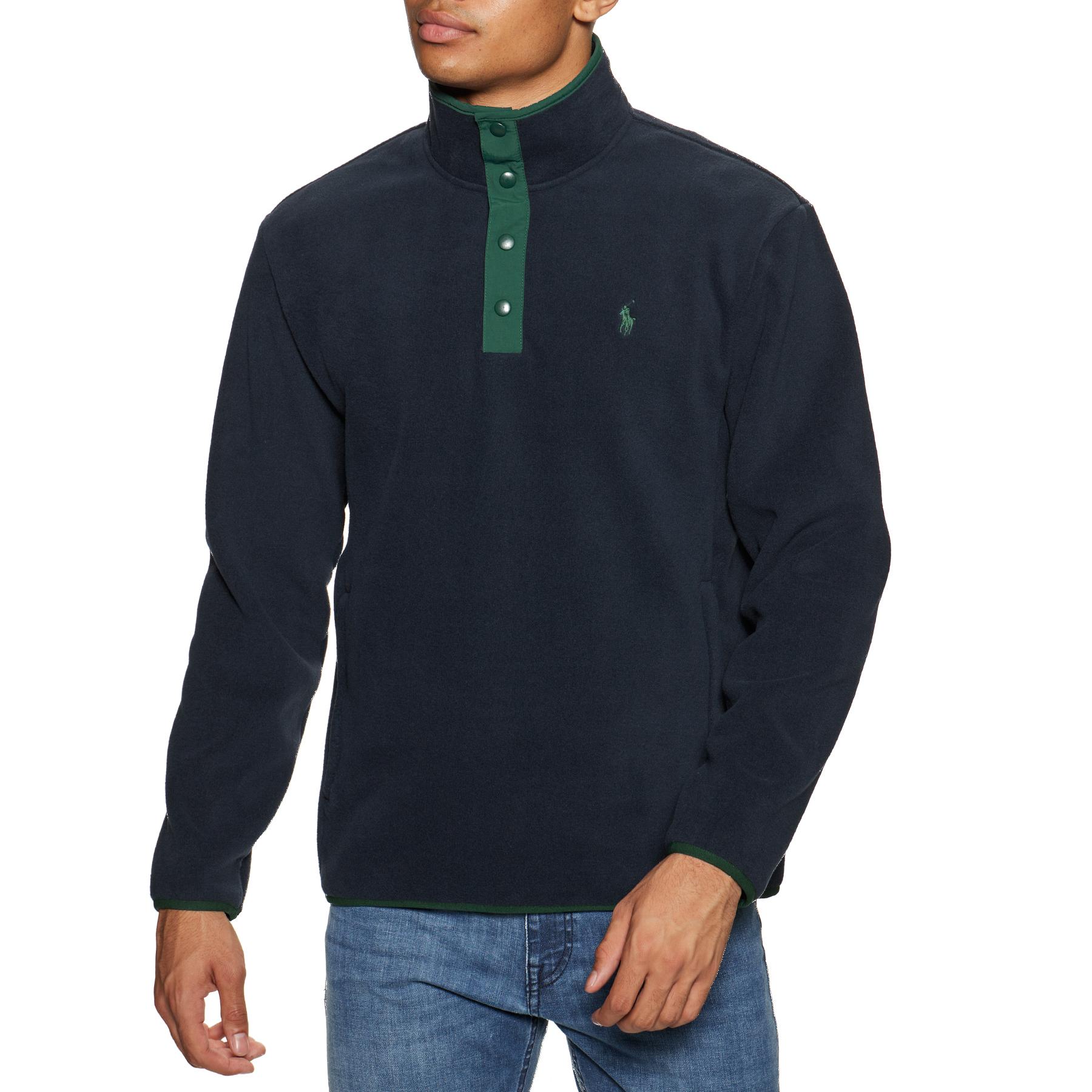 Polo Ralph Lauren Fleece Mock Neck Sweater in Blue for Men | Lyst