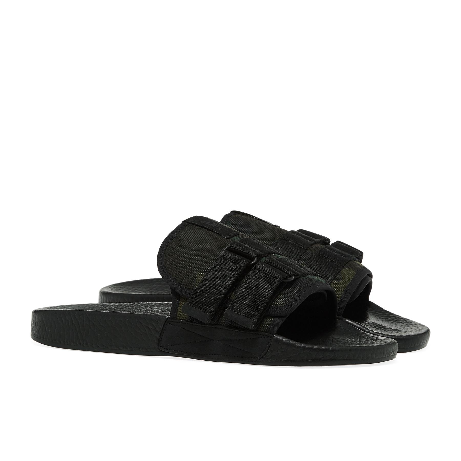 mens black ralph lauren sliders