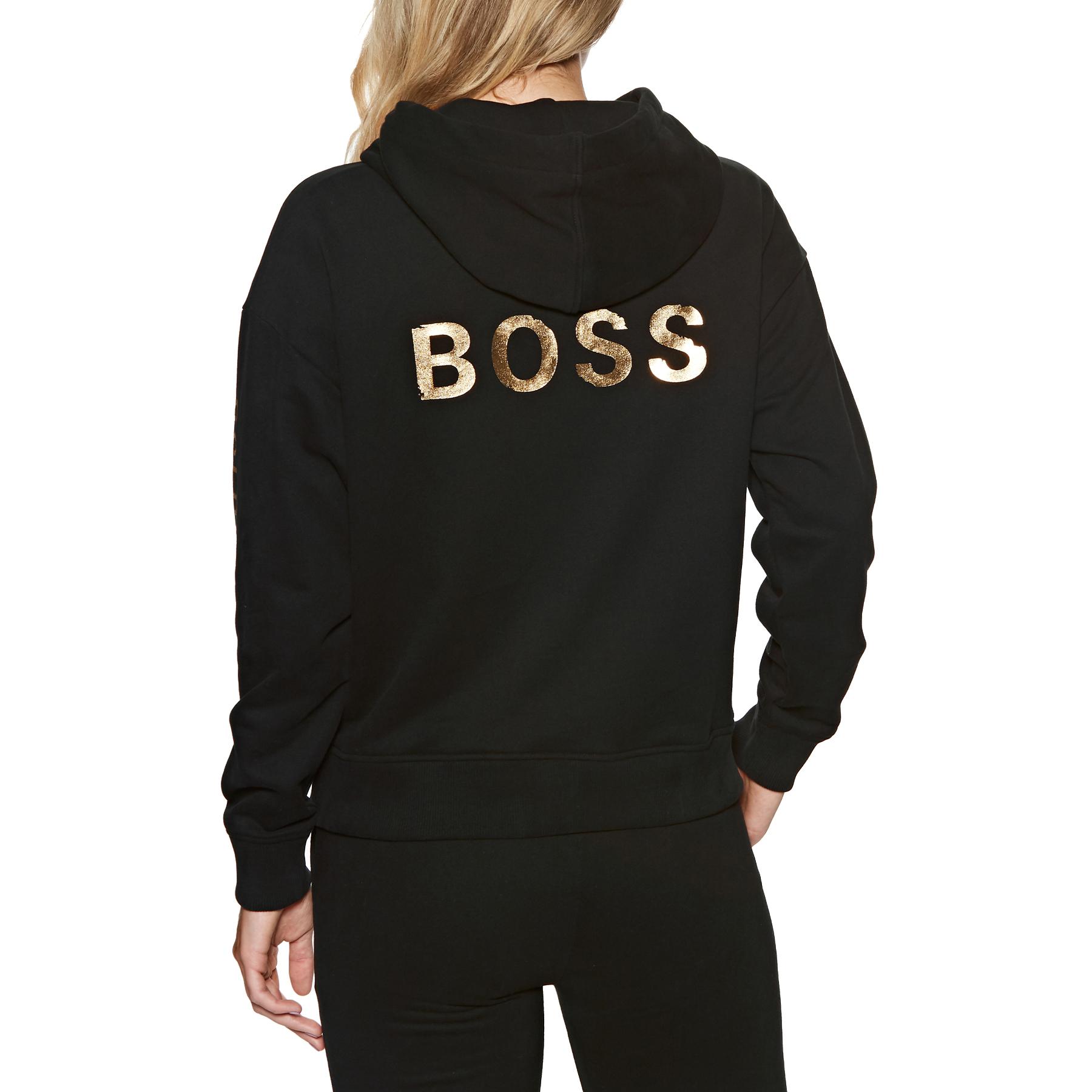 Herkenning zand aantrekkelijk BOSS by HUGO BOSS Eustice Gold Pullover Hoodie in Black | Lyst