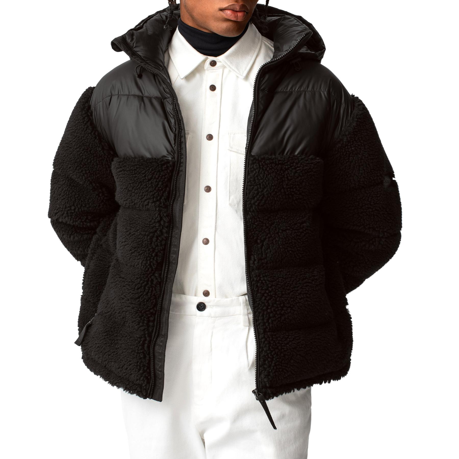 HUNTER Wanderer Vegan Shearling Insulated Mid Puffer Jacket in Black for  Men | Lyst