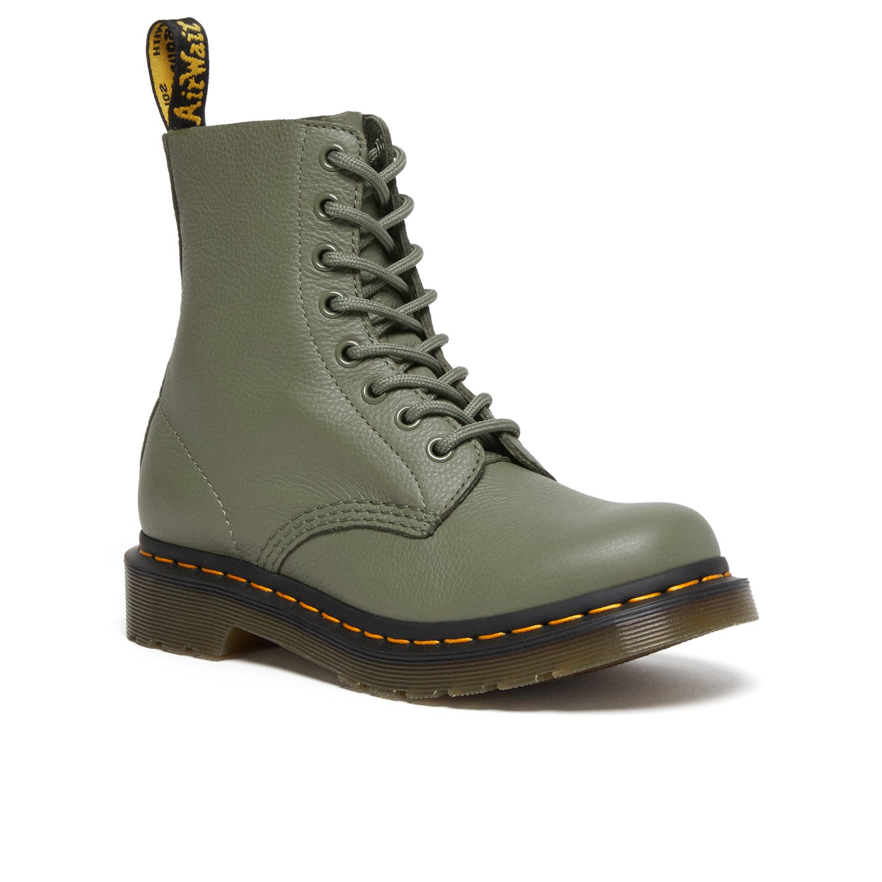 Dr. Martens 1460 Pascal Virginia Leather Boots in Green | Lyst