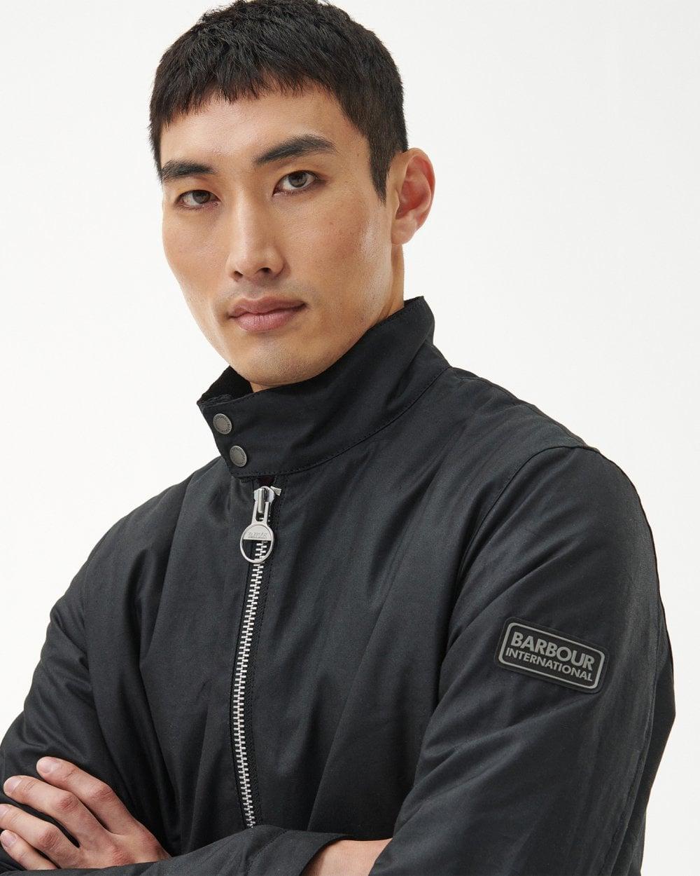 Barbour Lutron Harrington Wax Bomber Jacket in Black for Men Lyst Canada