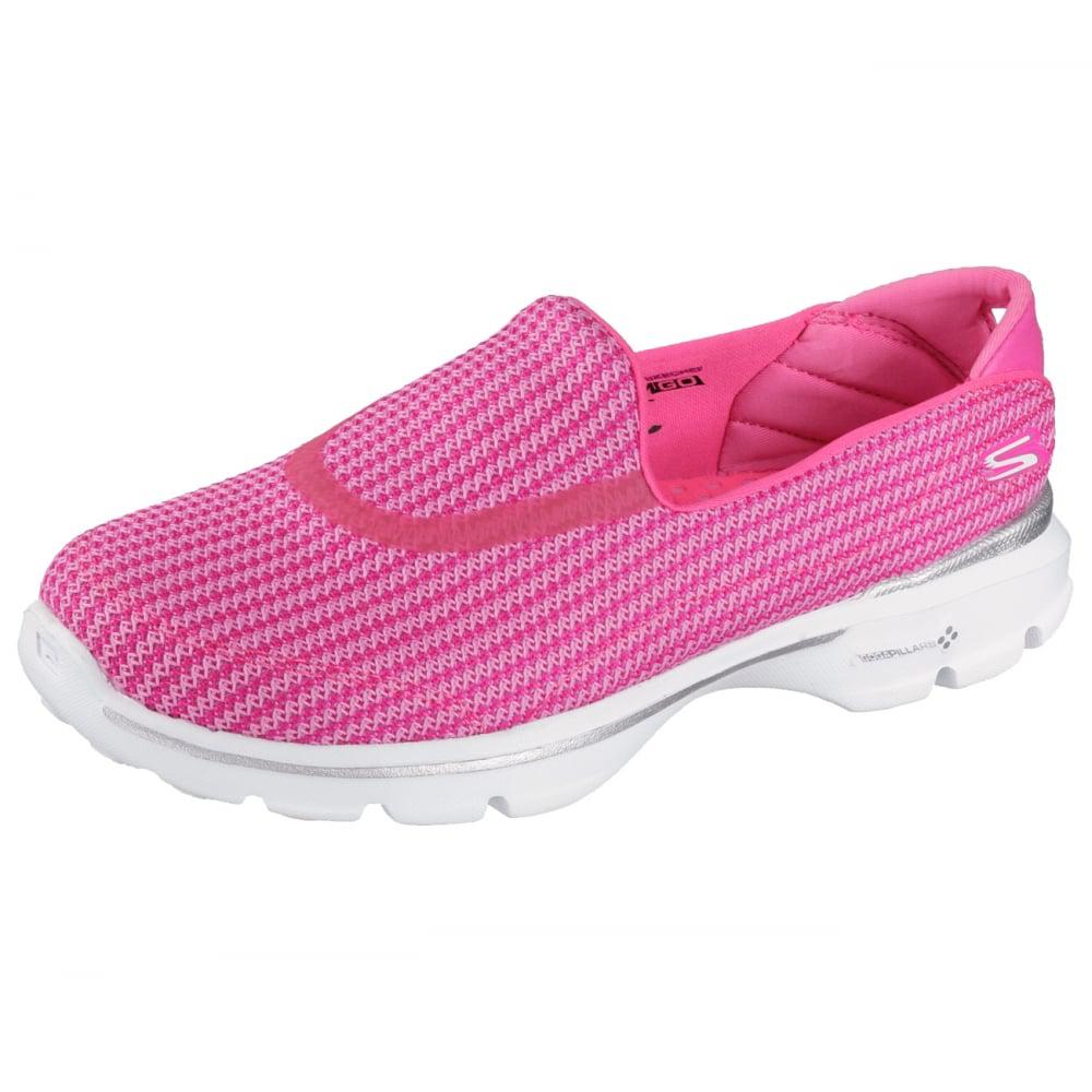 Skechers Synthetic Go Walk 3 Athletic Sneakers in Hot Pink (Pink) | Lyst