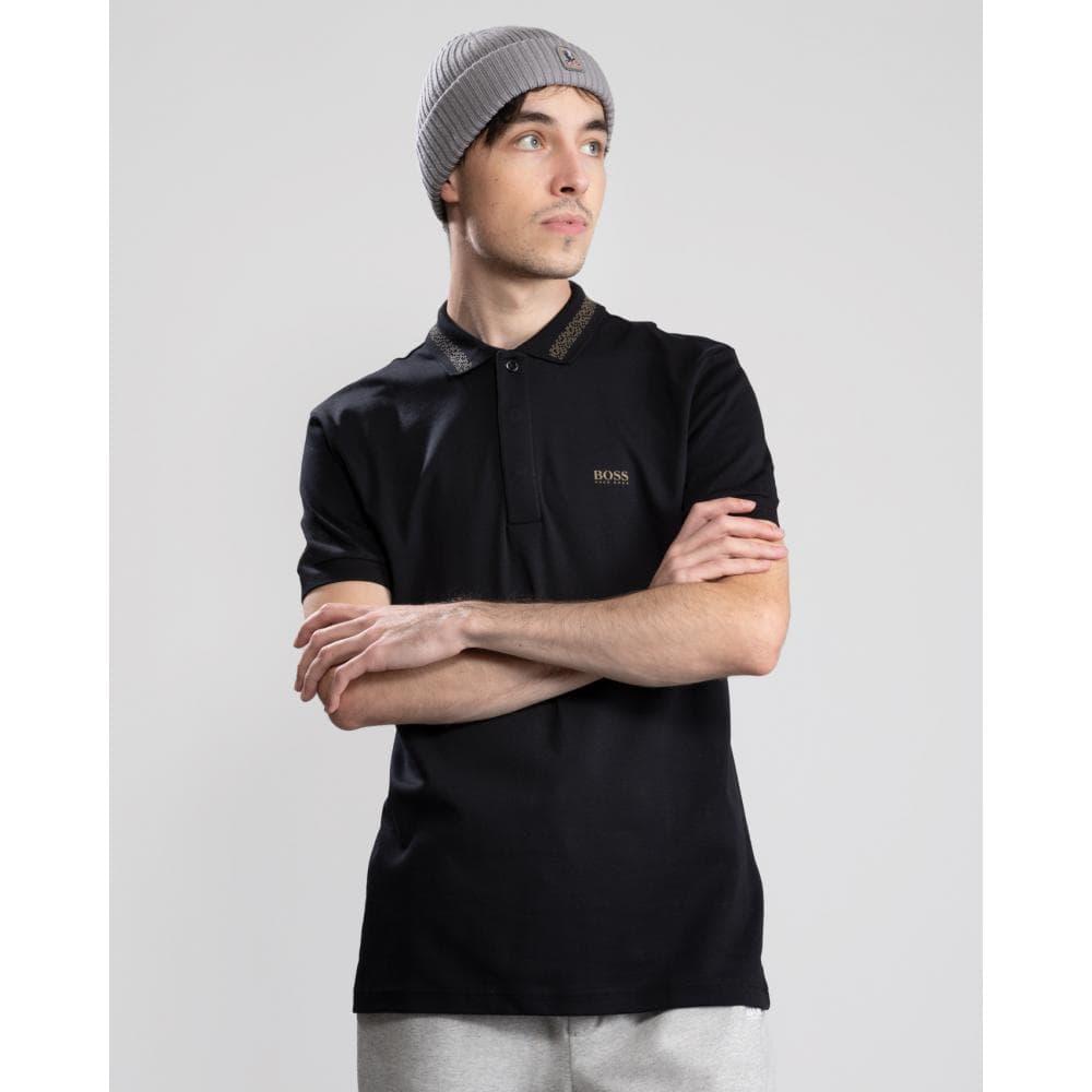 BOSS by HUGO BOSS Paddy Pixel Cotton Logo Pixel Print Polo Shirt in Black  for Men | Lyst