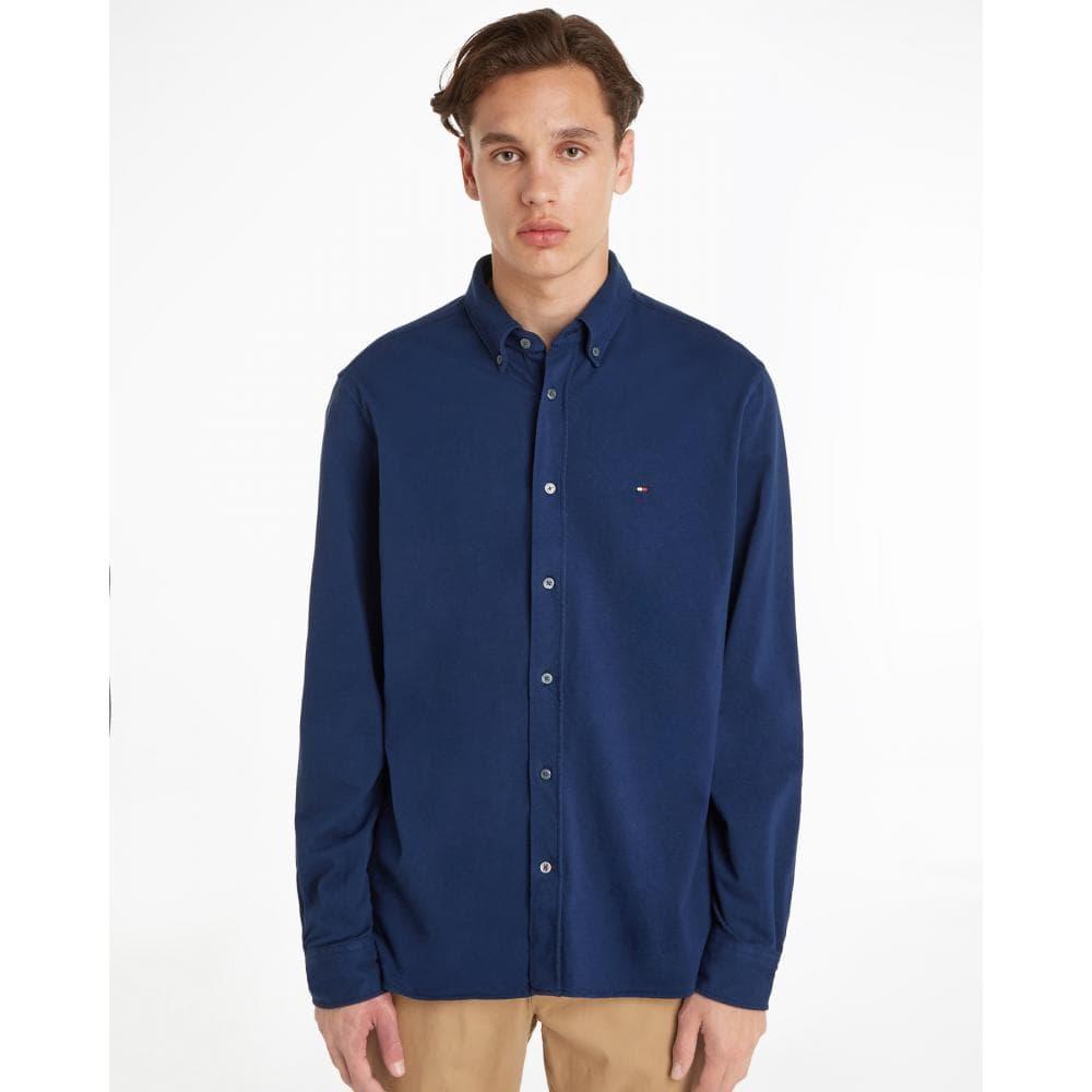 Tommy Hilfiger Garment Dyed Pique Long Sleeve Regular Fit Shirt in Blue for  Men | Lyst