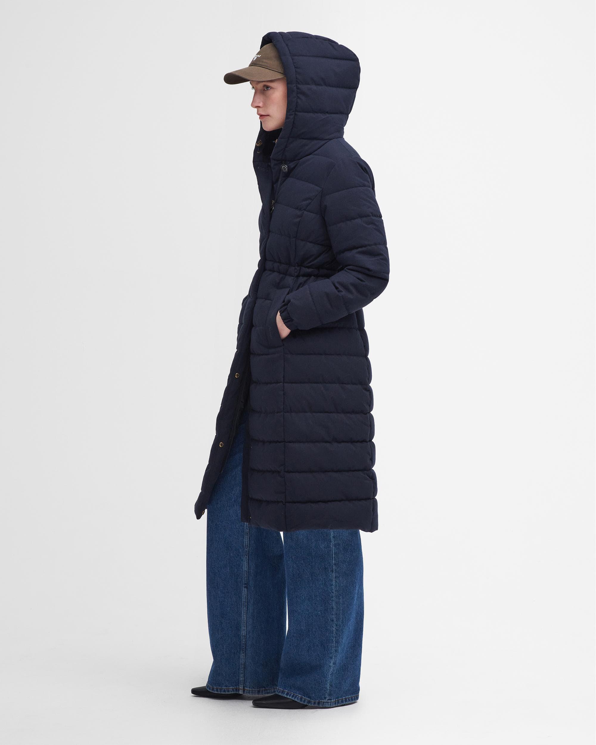 Barbour long puffer coat sale