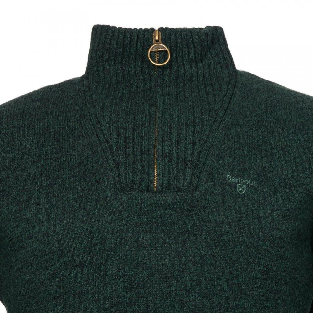 barbour half zip lambswool jumper