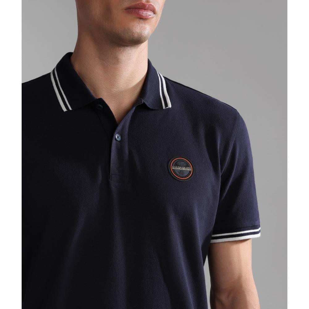 Napapijri E-macas Short Sleeve Polo Shirt in Blue for Men | Lyst