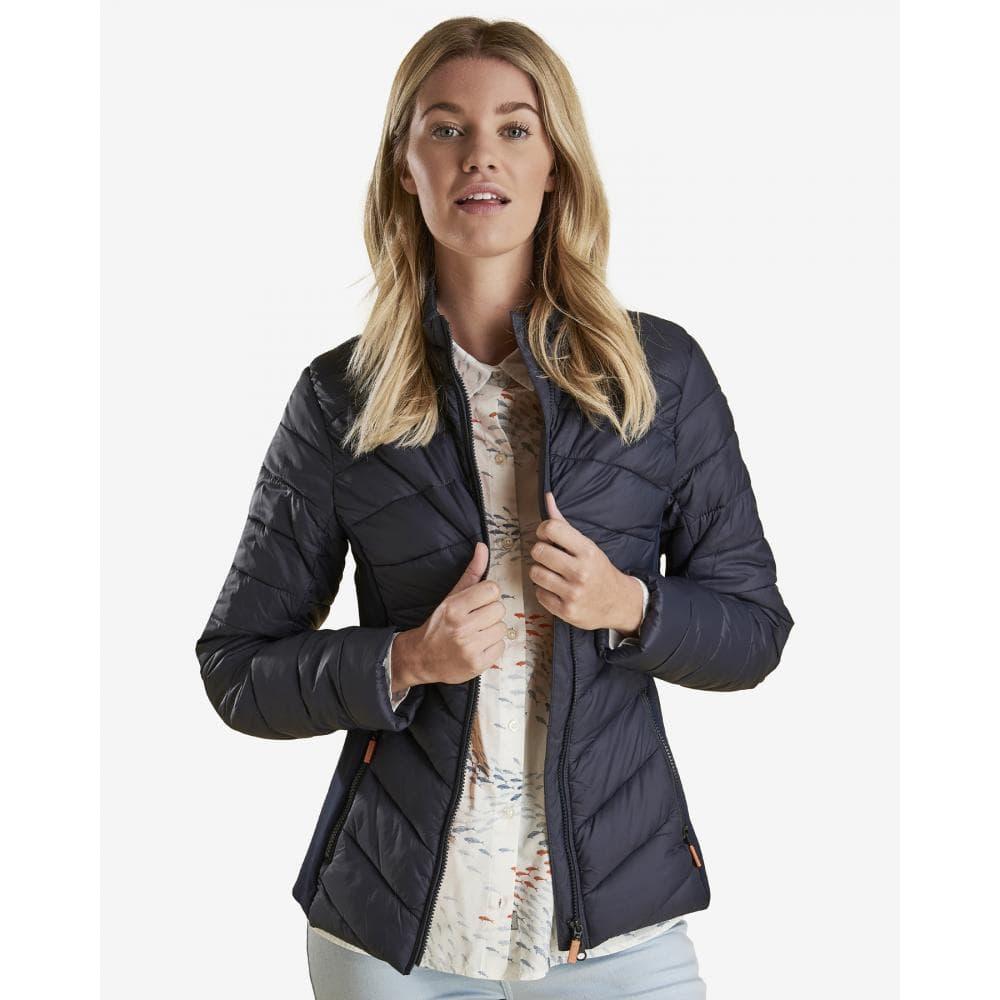 Barbour Longshore Quilted Jacket in Navy / Marigold (Blue) | Lyst