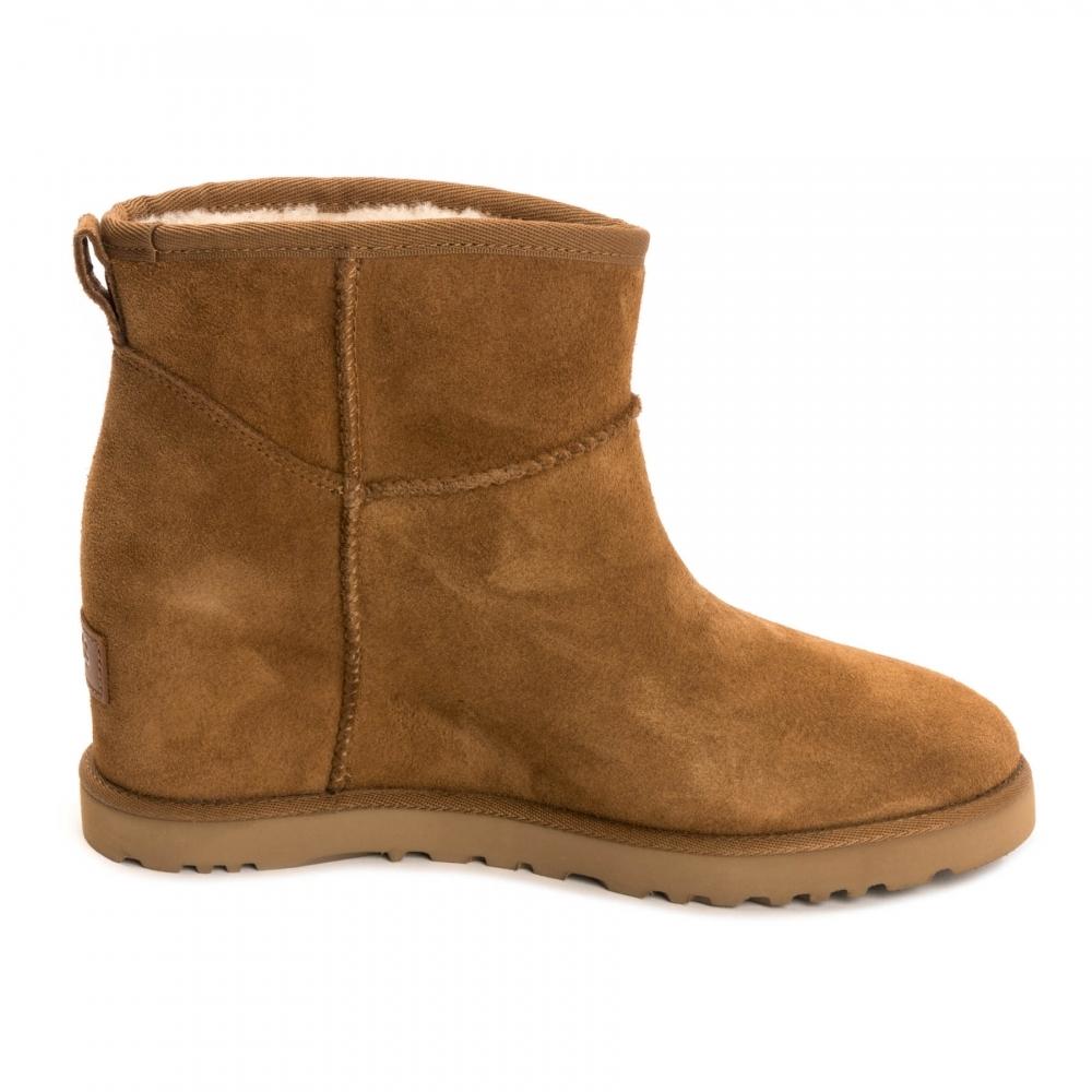 UGG Classic Femme Mini Suede Wedge Boots in Tan (Brown) | Lyst Australia