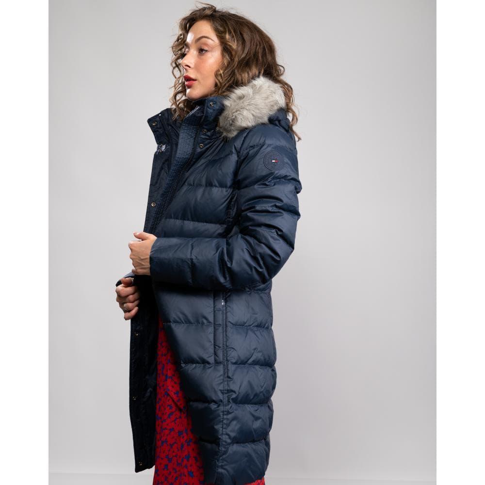 Tommy Hilfiger Essential Tyra Down Fur Coat in Blue | Lyst Canada