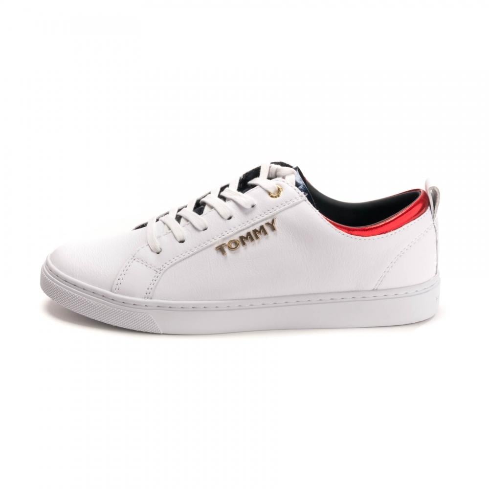 tommy hilfiger metallic detail city trainers