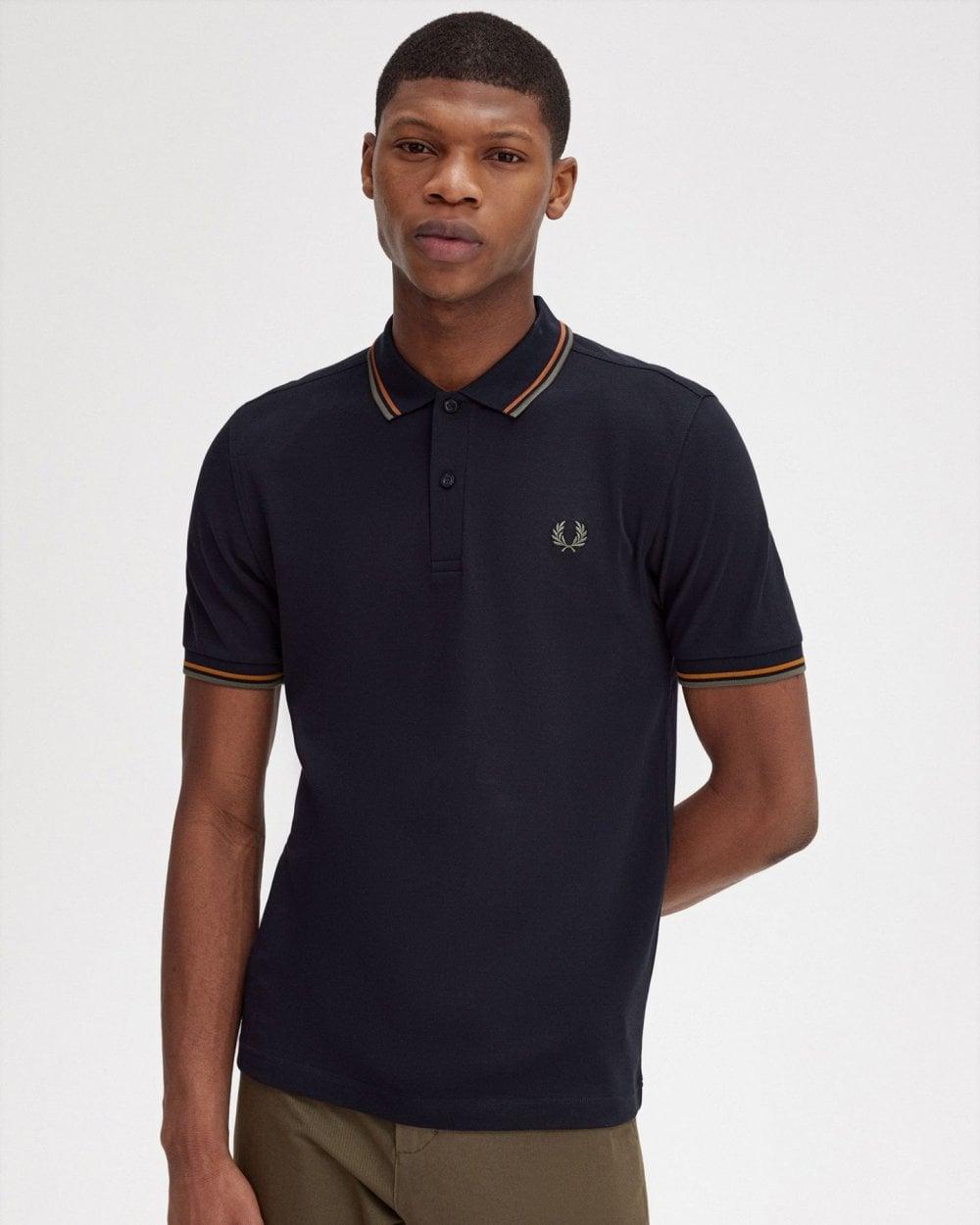 Fred Perry Twin Tipped Signature Polo Shirt in Blue for Men | Lyst