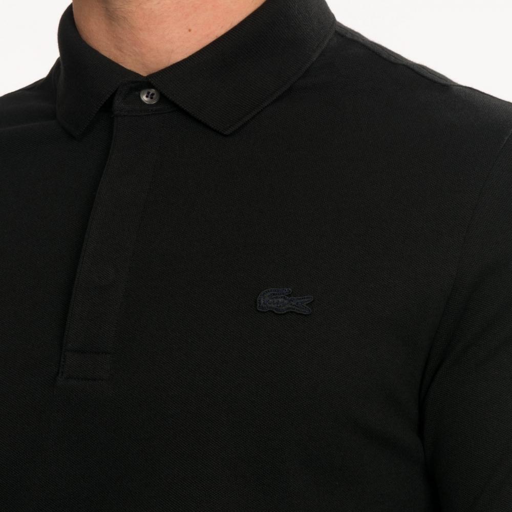 Lacoste Long Sleeve Polo in Black for Men | Lyst