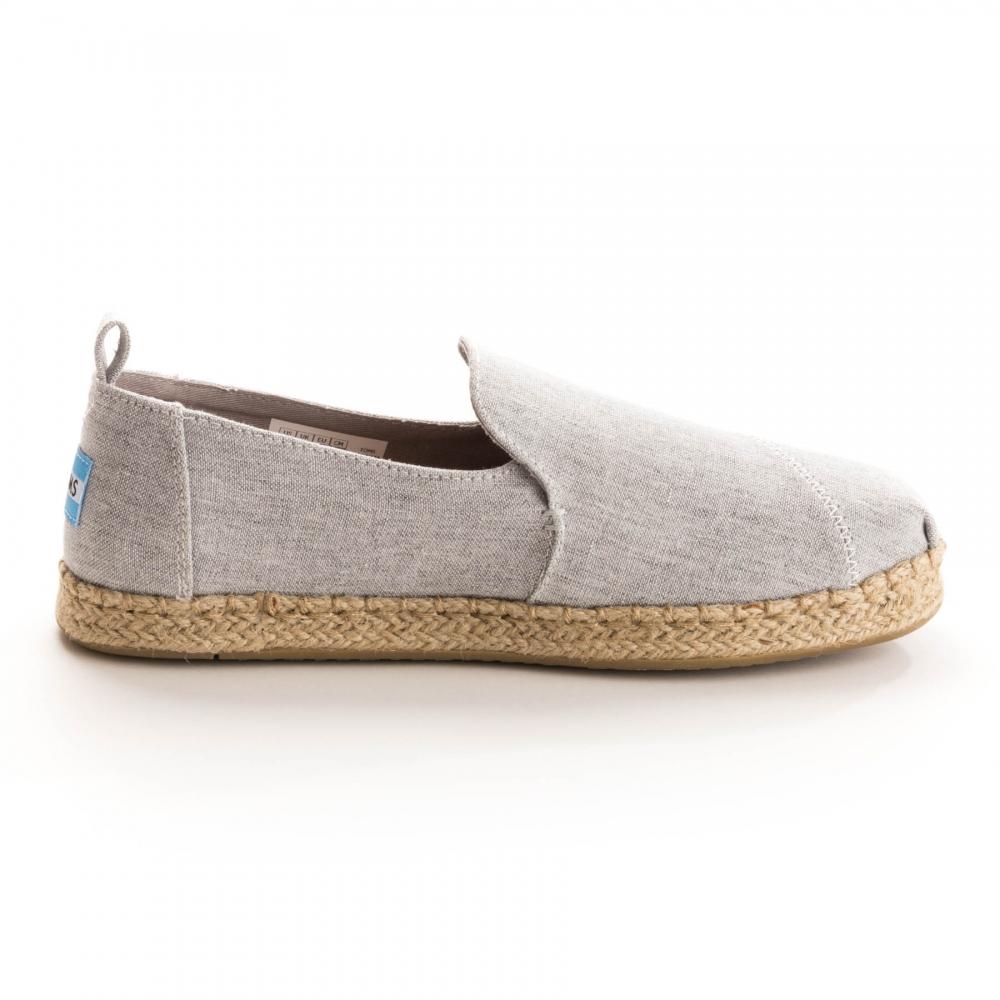 drizzle grey slub chambray women's espadrilles