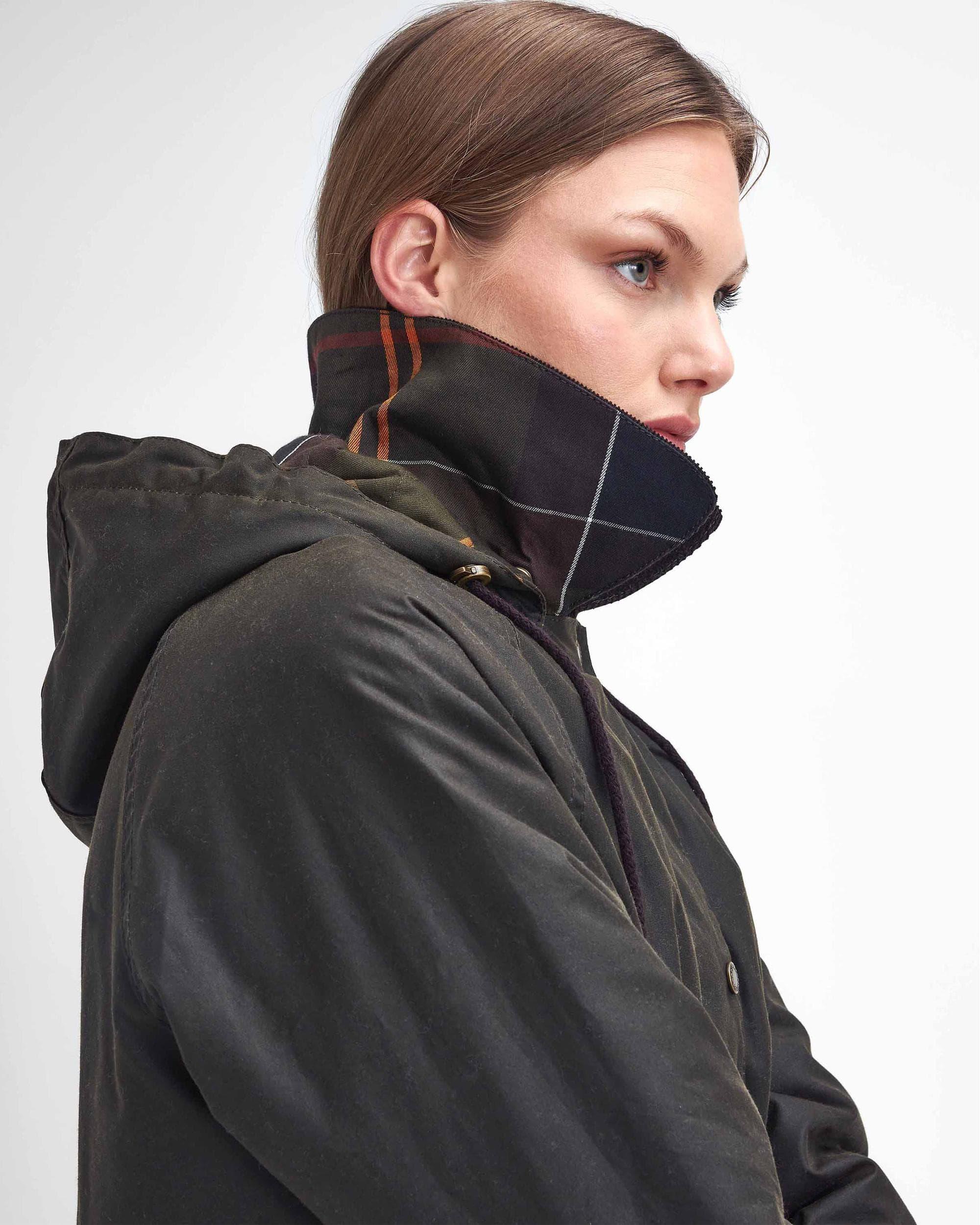 Barbour Willows Long Wax Jacket in Black | Lyst
