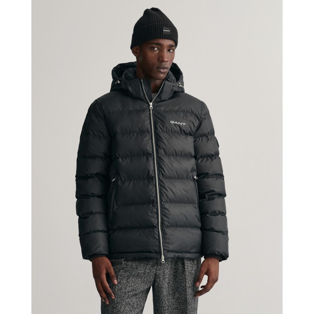 GANT Active Cloud Puffer Jacket in Black for Men | Lyst