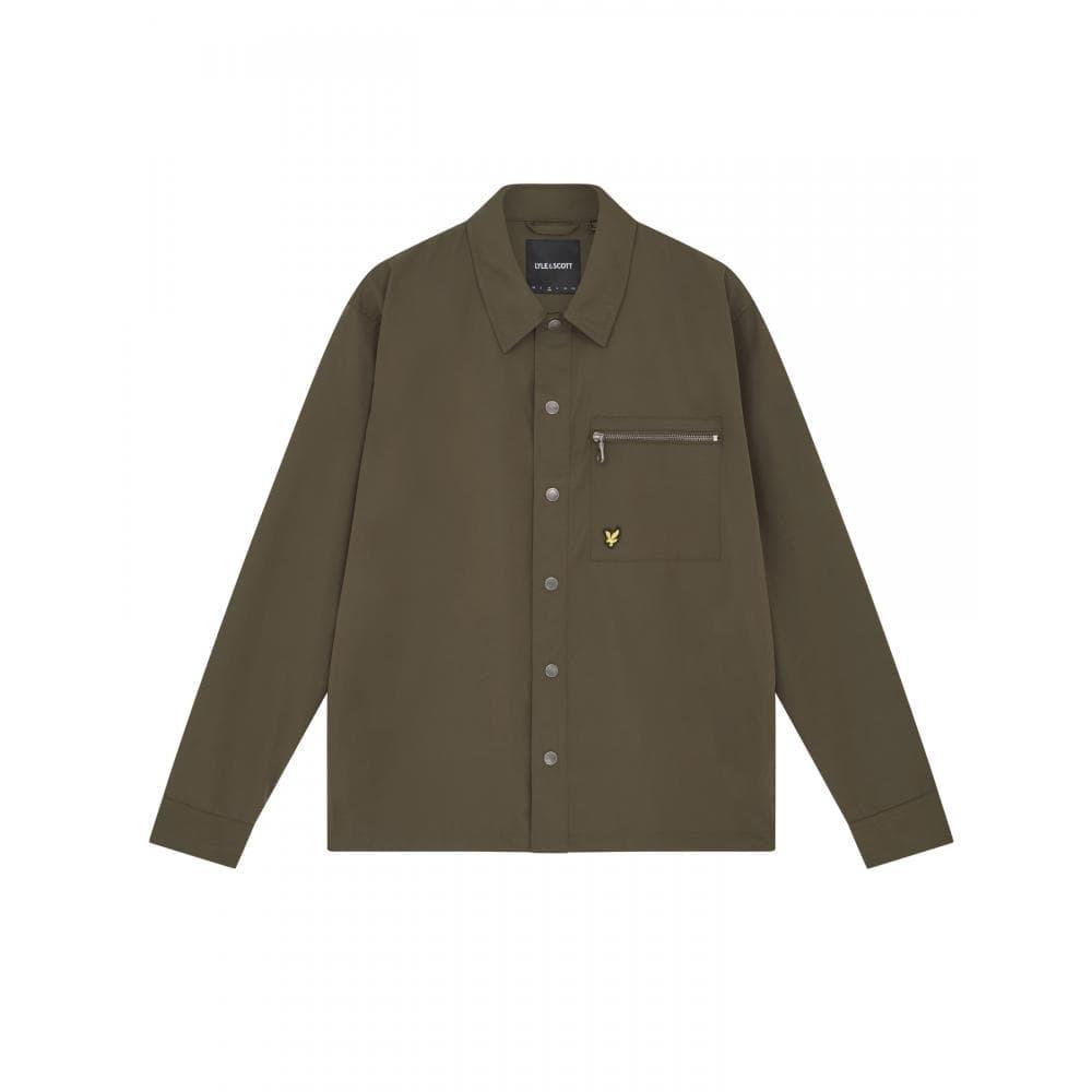 Lyle & Scott Nylon Overshirt in Green for Men | Lyst