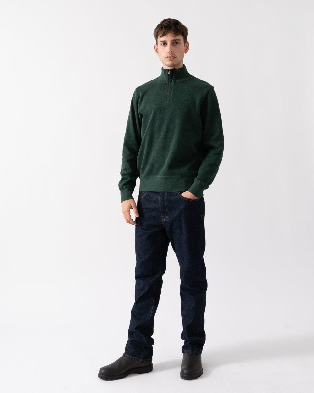 GANT Sacker Rib Half Zip Sweatshirt Colour 374 Tartan Size L in Green for Men Lyst Canada