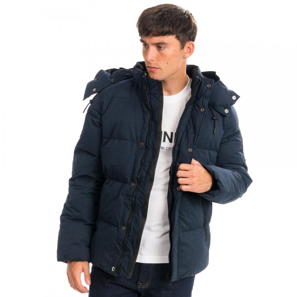 Download Calvin Klein Mid Length Fake Down Mens Jacket in Blue for ...