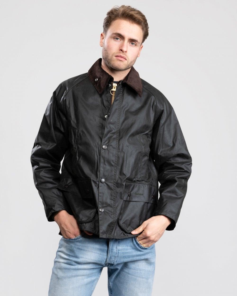 Barbour Bedale Wax Jacket in Grey for Men | Lyst UK