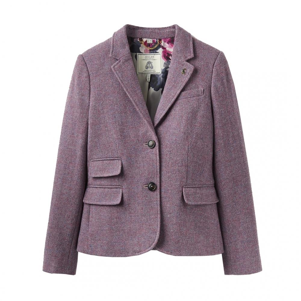 Joules Wiscombe Womens Tweed Blazer (z) in Purple | Lyst