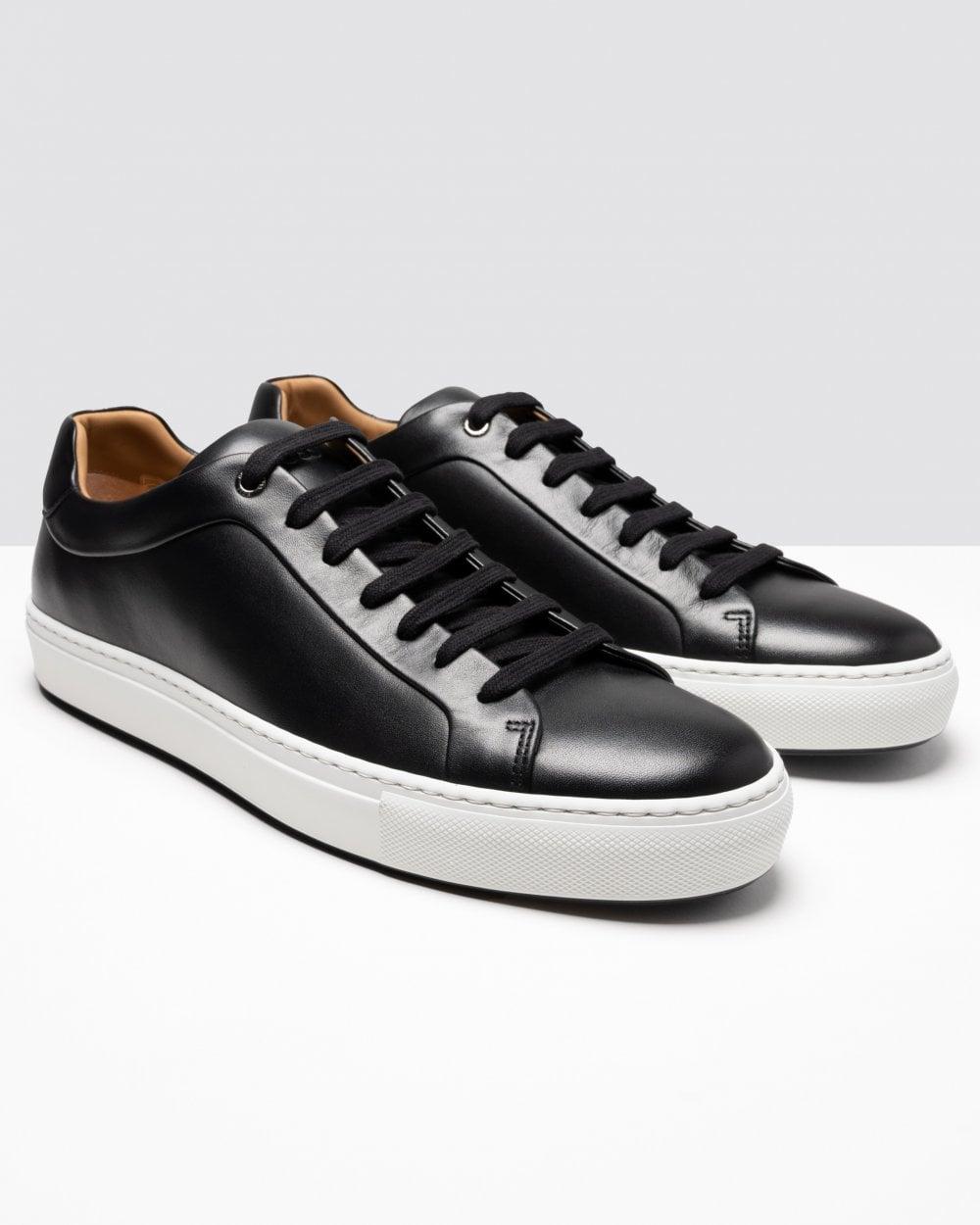 BOSS by HUGO BOSS Mirage Tennis style Leather Trainers With Tonal
