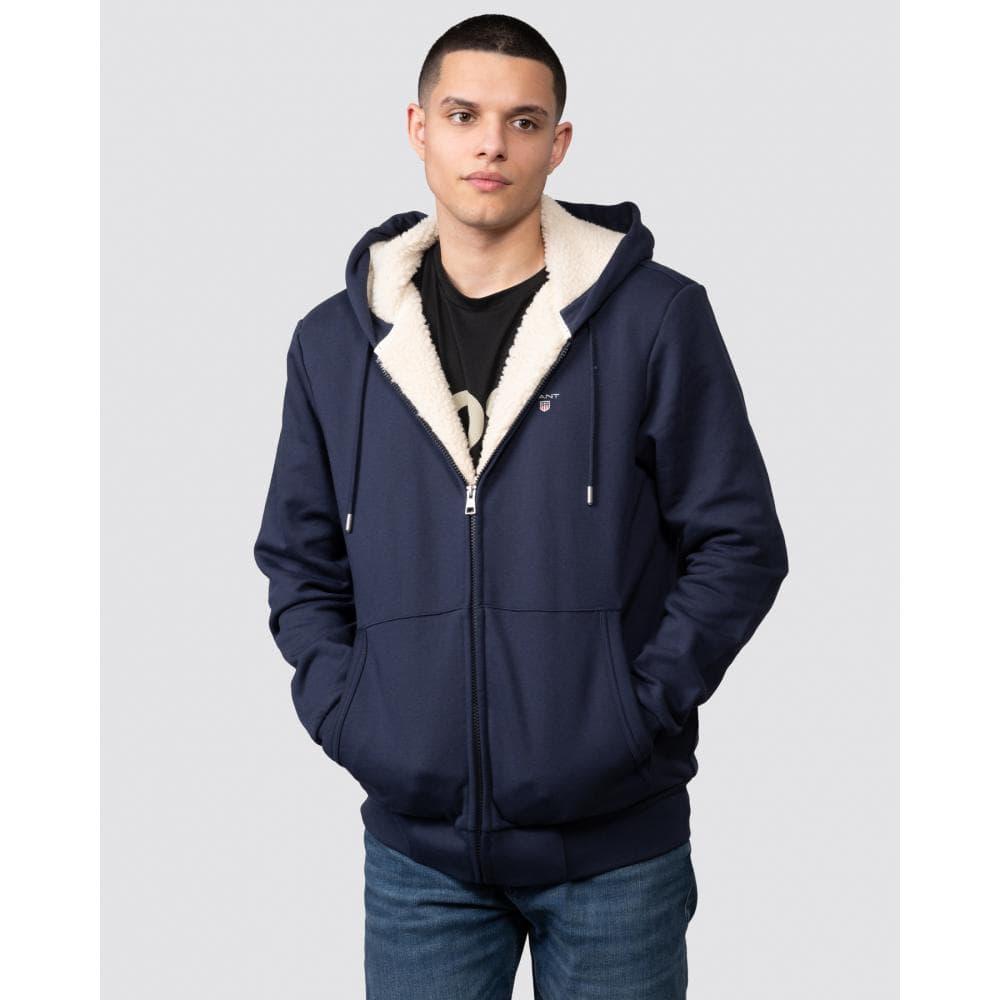 Gant logo full zip hot sale hoodie