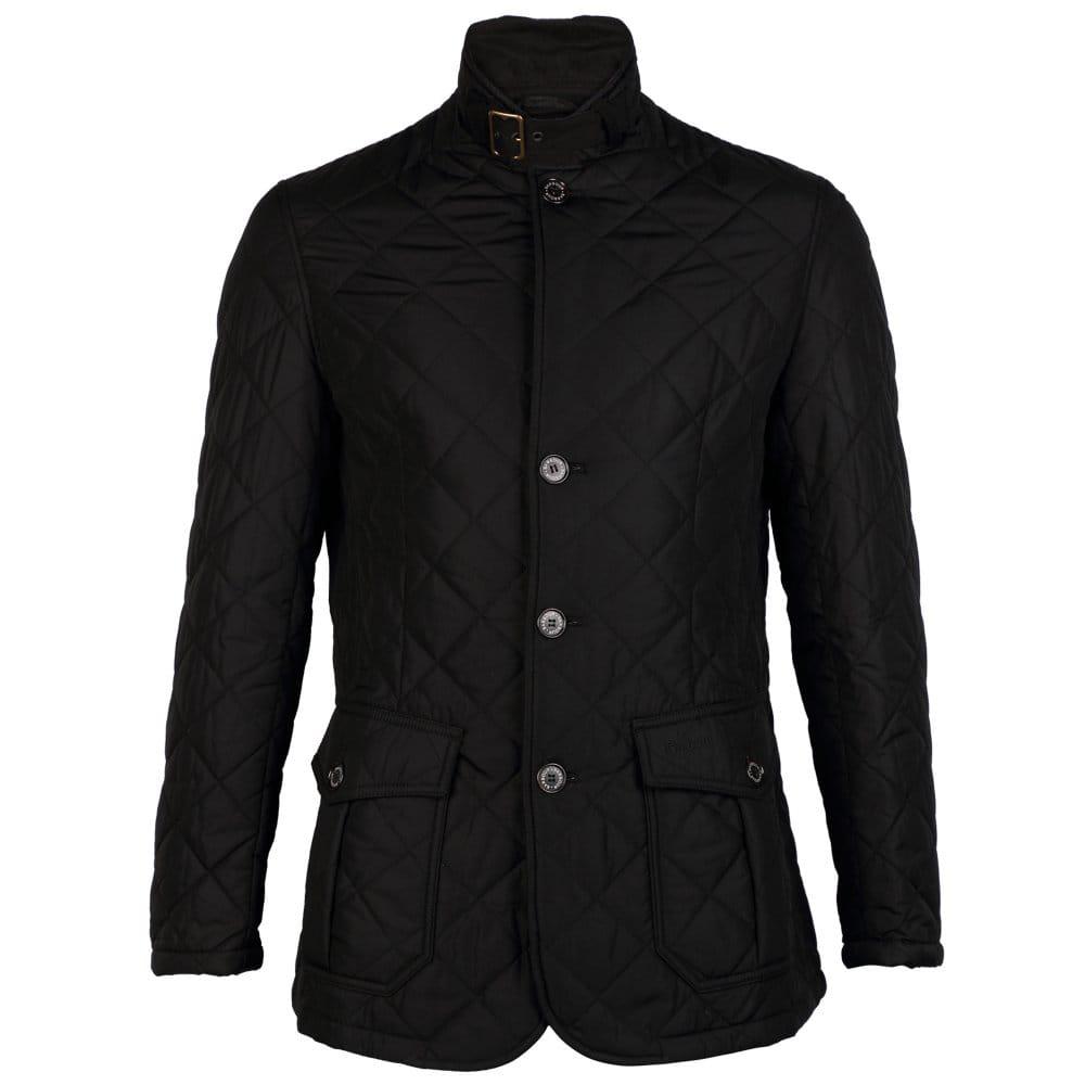 Barbour Corduroy Quilted Lutz Mens Jacket in Black for Men - Lyst