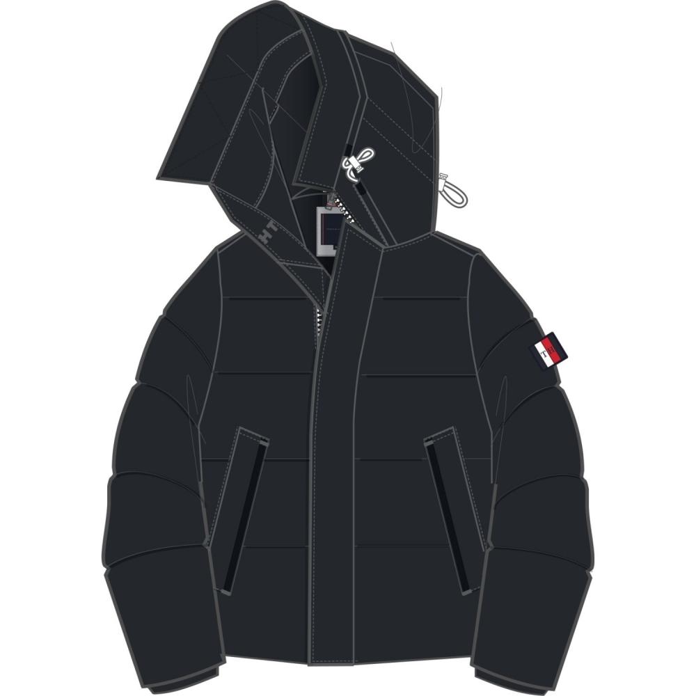 stretch hooded bomber jacket