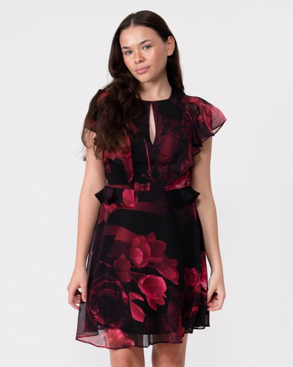 Ted baker black peplum cheap dress