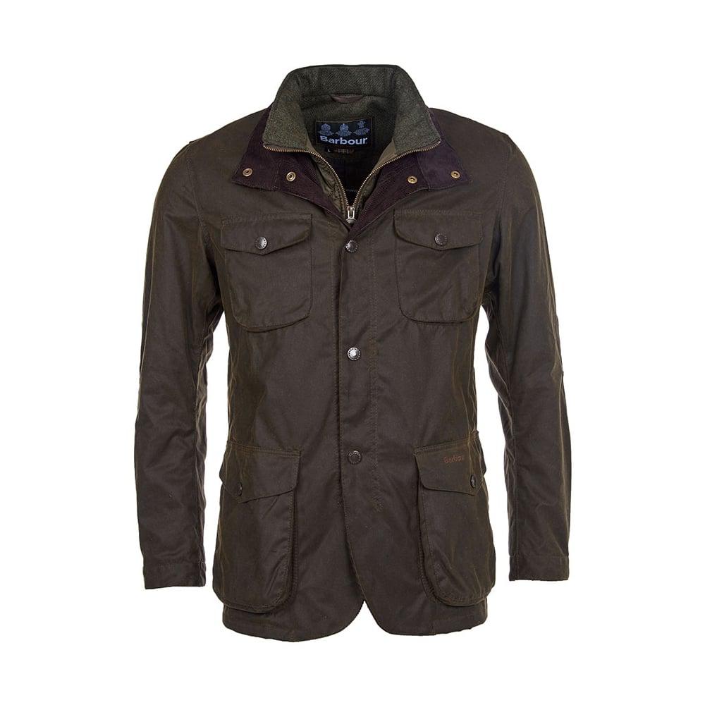 Barbour Cotton Ogston Mens Wax Jacket in Olive (Green) for Men - Lyst