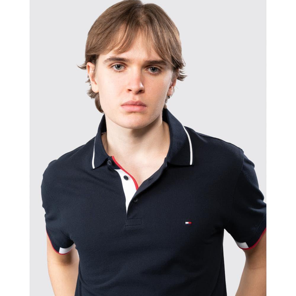 Tommy Hilfiger Red White Blue Placket Cuff Slim Fit Polo for Men | Lyst  Canada