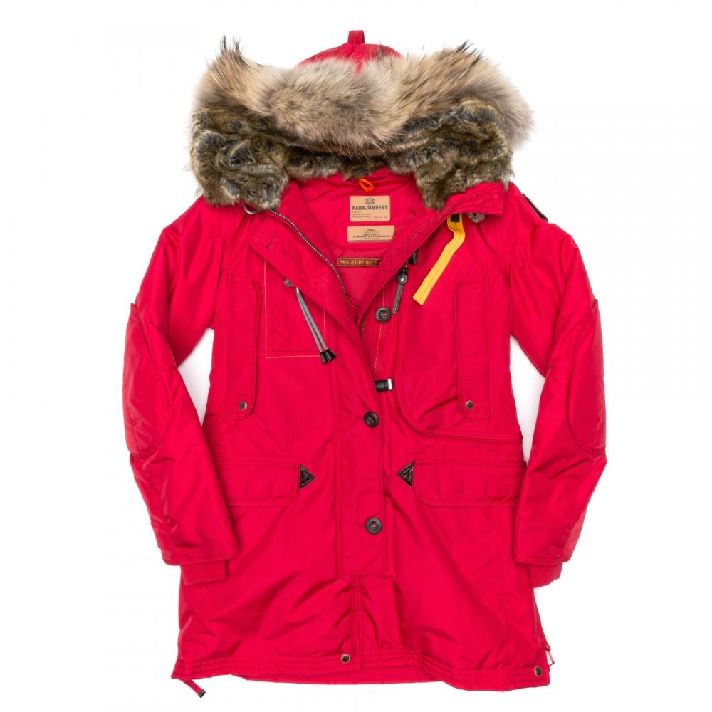 Parajumpers Kodiak Womens Hooded Long Parka in Red | Lyst Australia