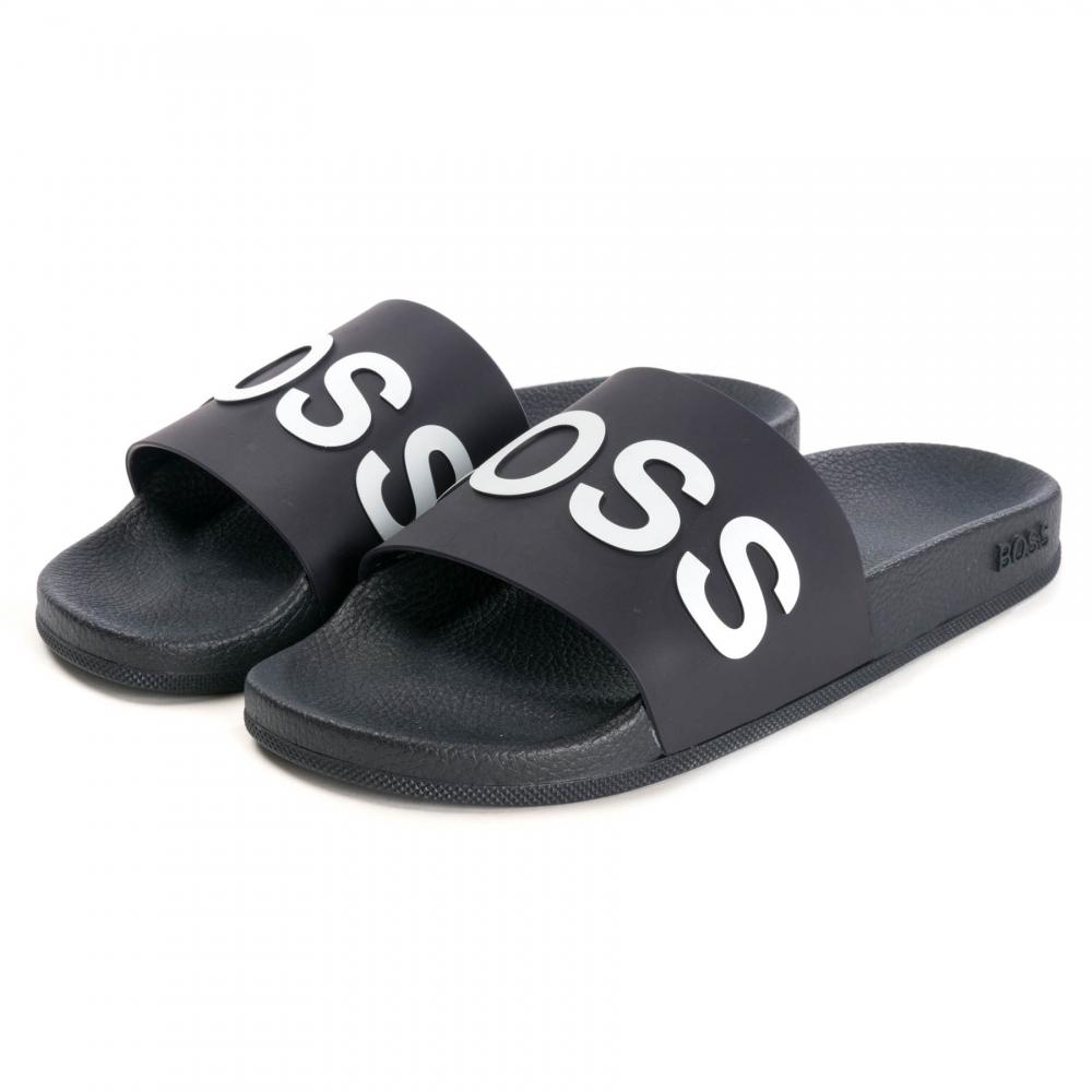 hugo boss sliders black